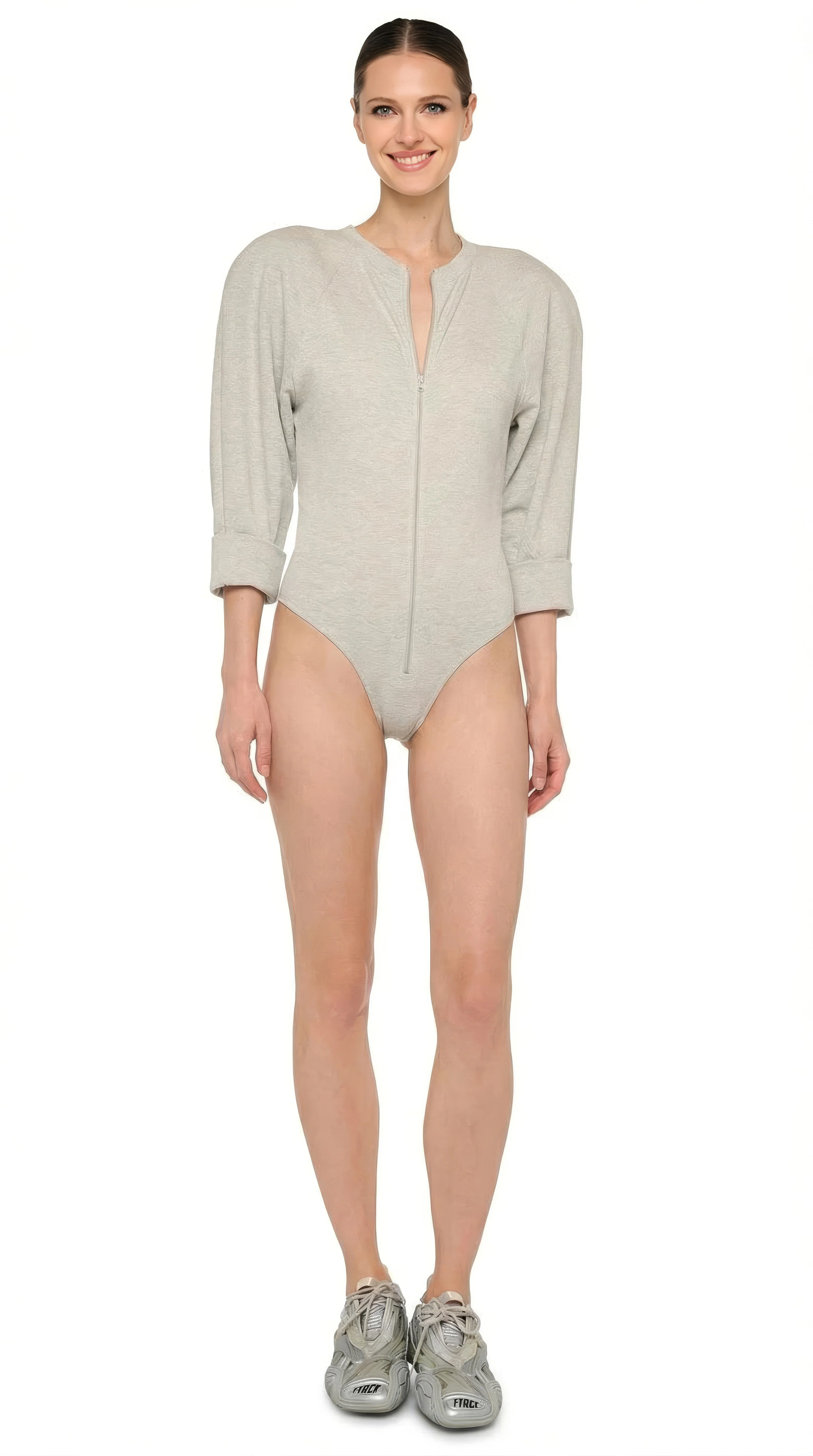 BOMBER 1980S ZIP FRONT BODYSUIT - Image 6