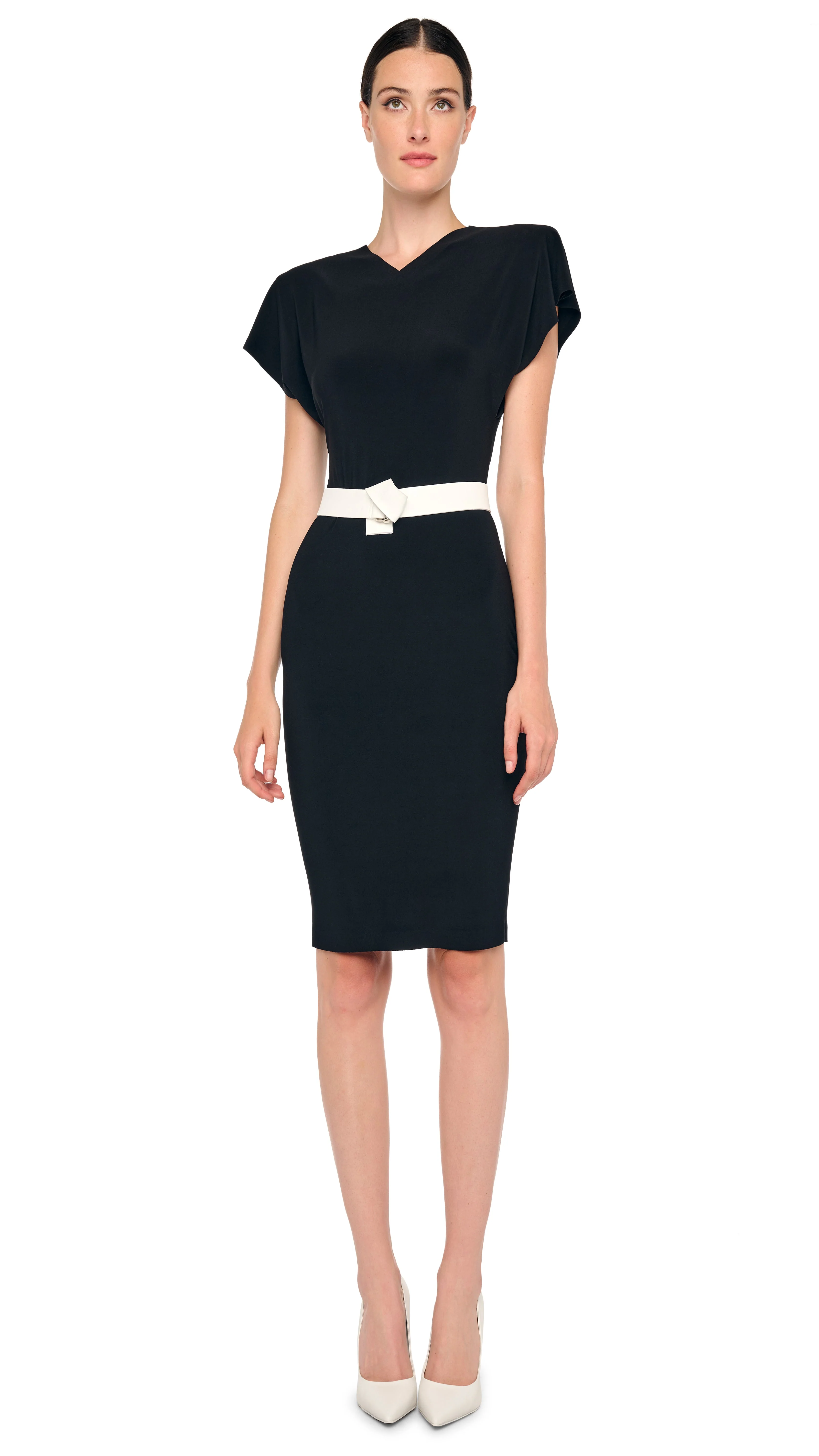 CAP SLEEVE SHOULDER PAD DRESS