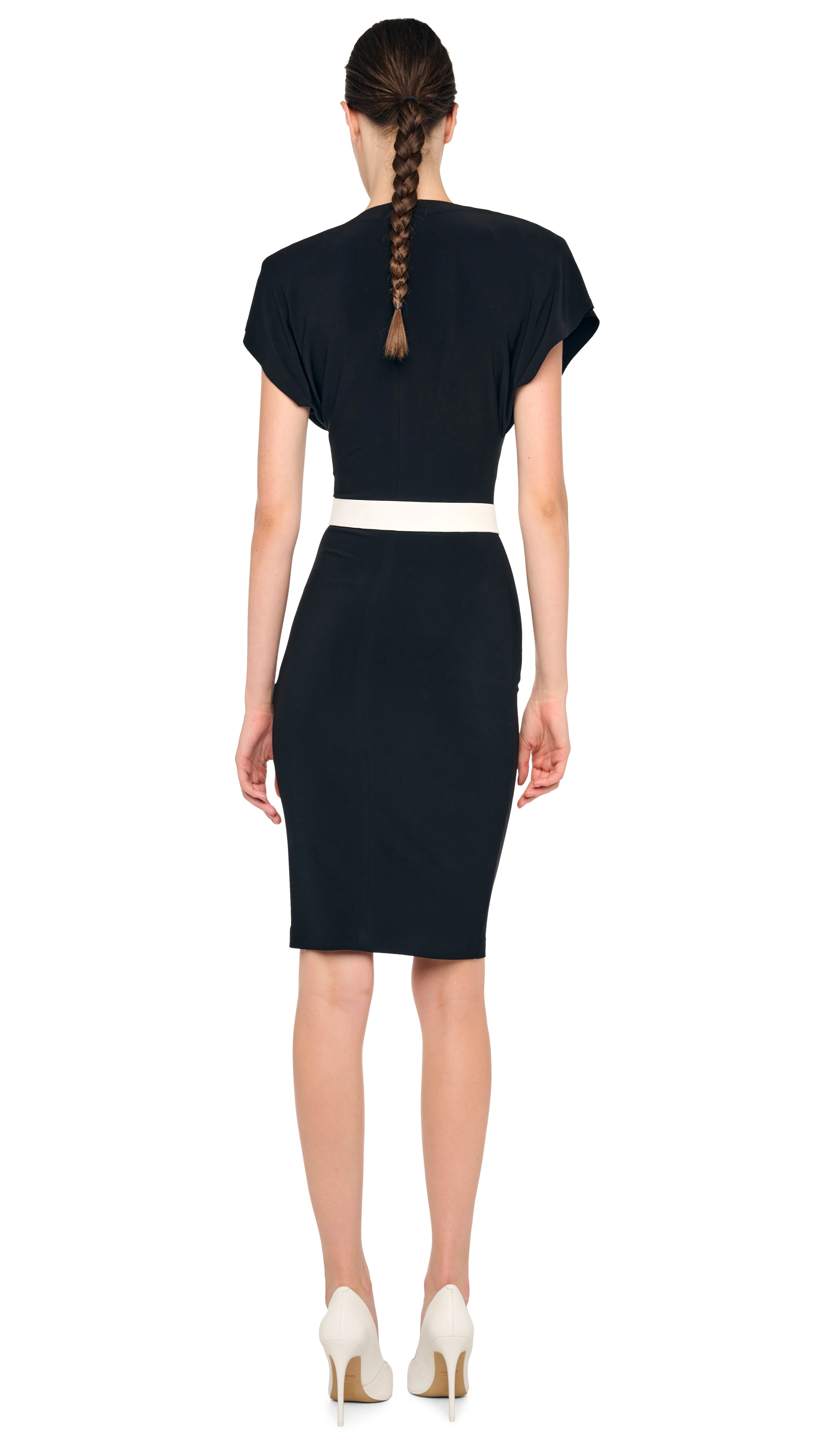 CAP SLEEVE SHOULDER PAD DRESS - Image 3