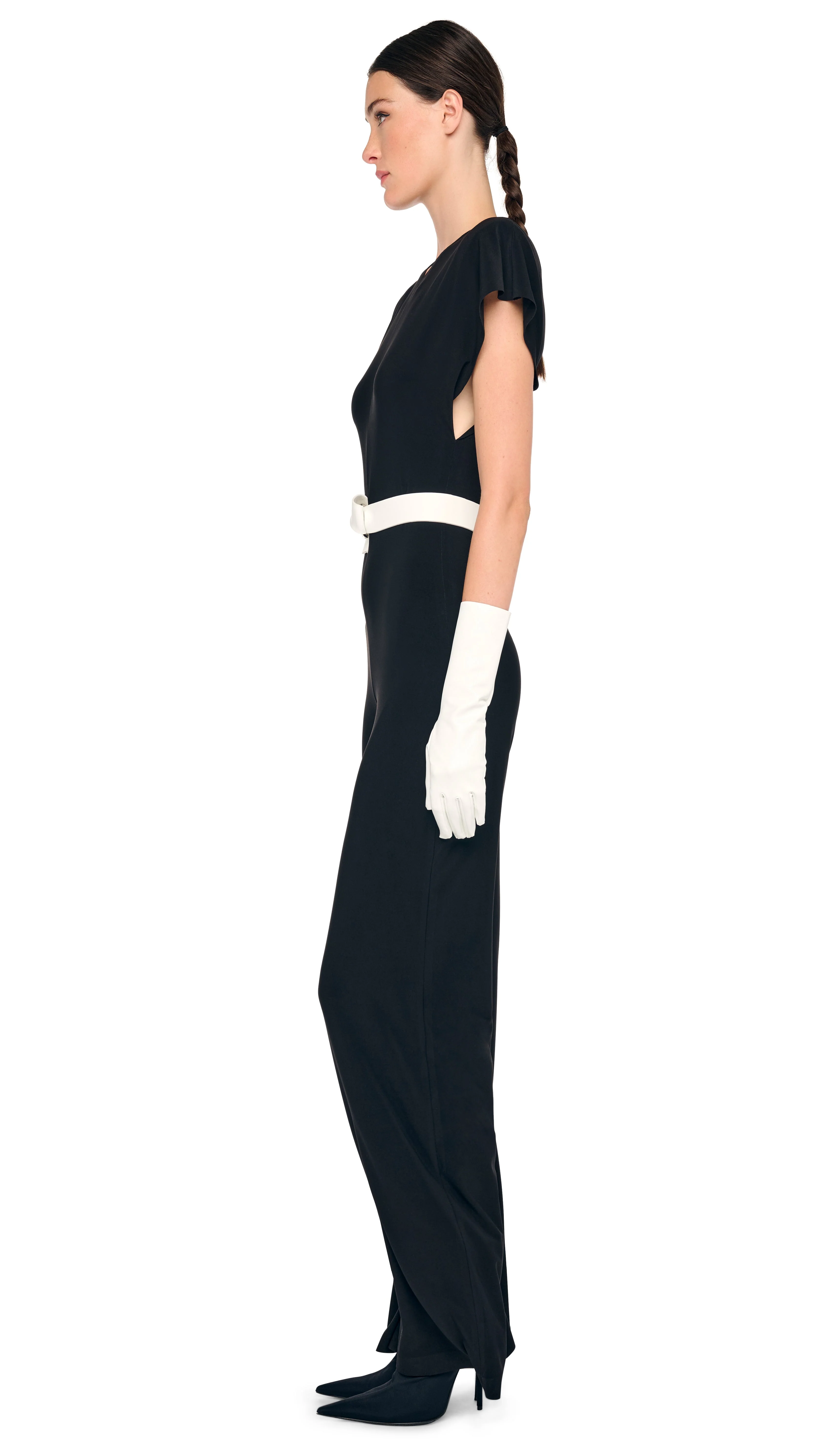 CAP SLEEVE SHOULDER PAD JUMPSUIT - Image 2