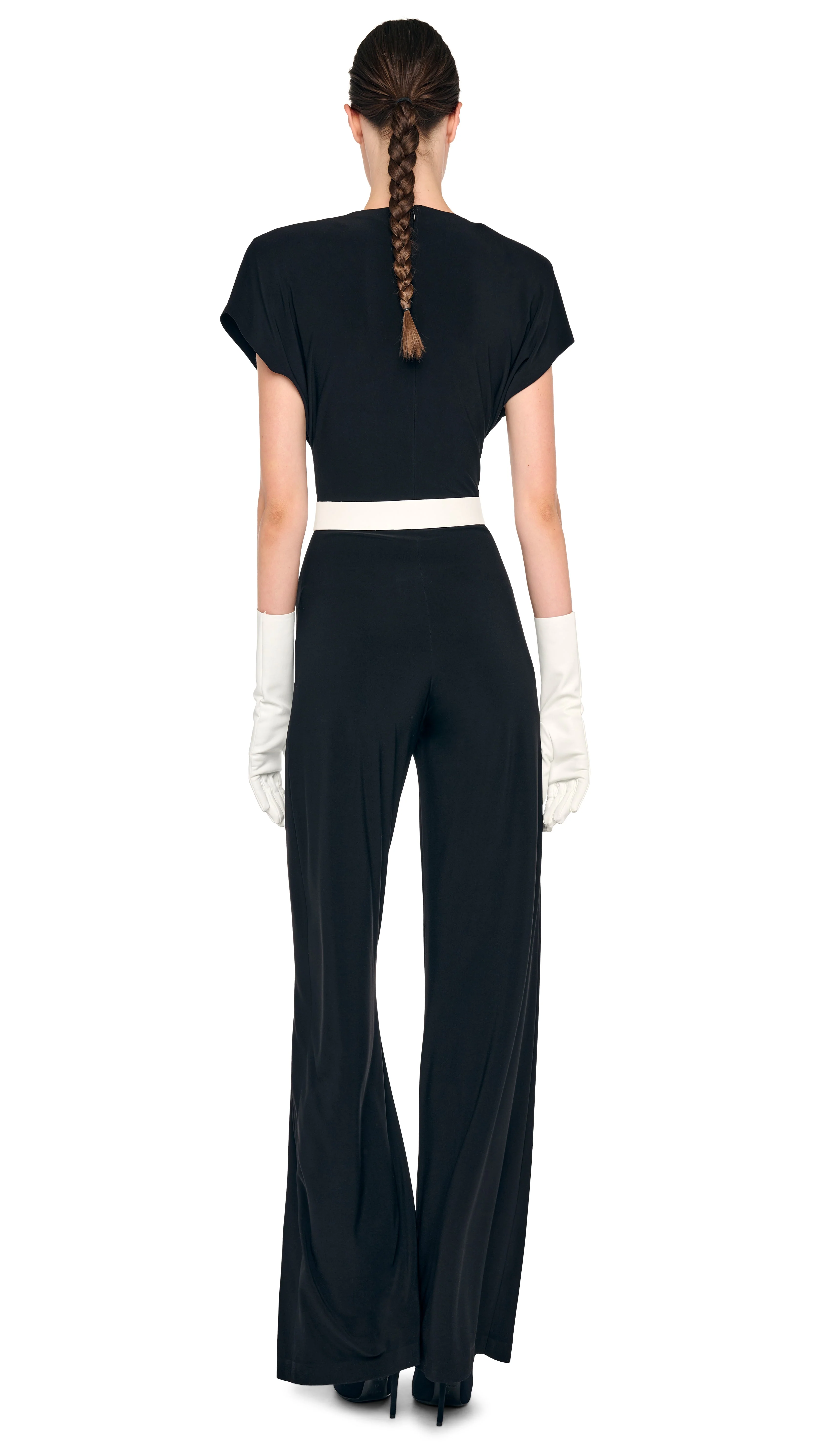 CAP SLEEVE SHOULDER PAD JUMPSUIT - Image 3