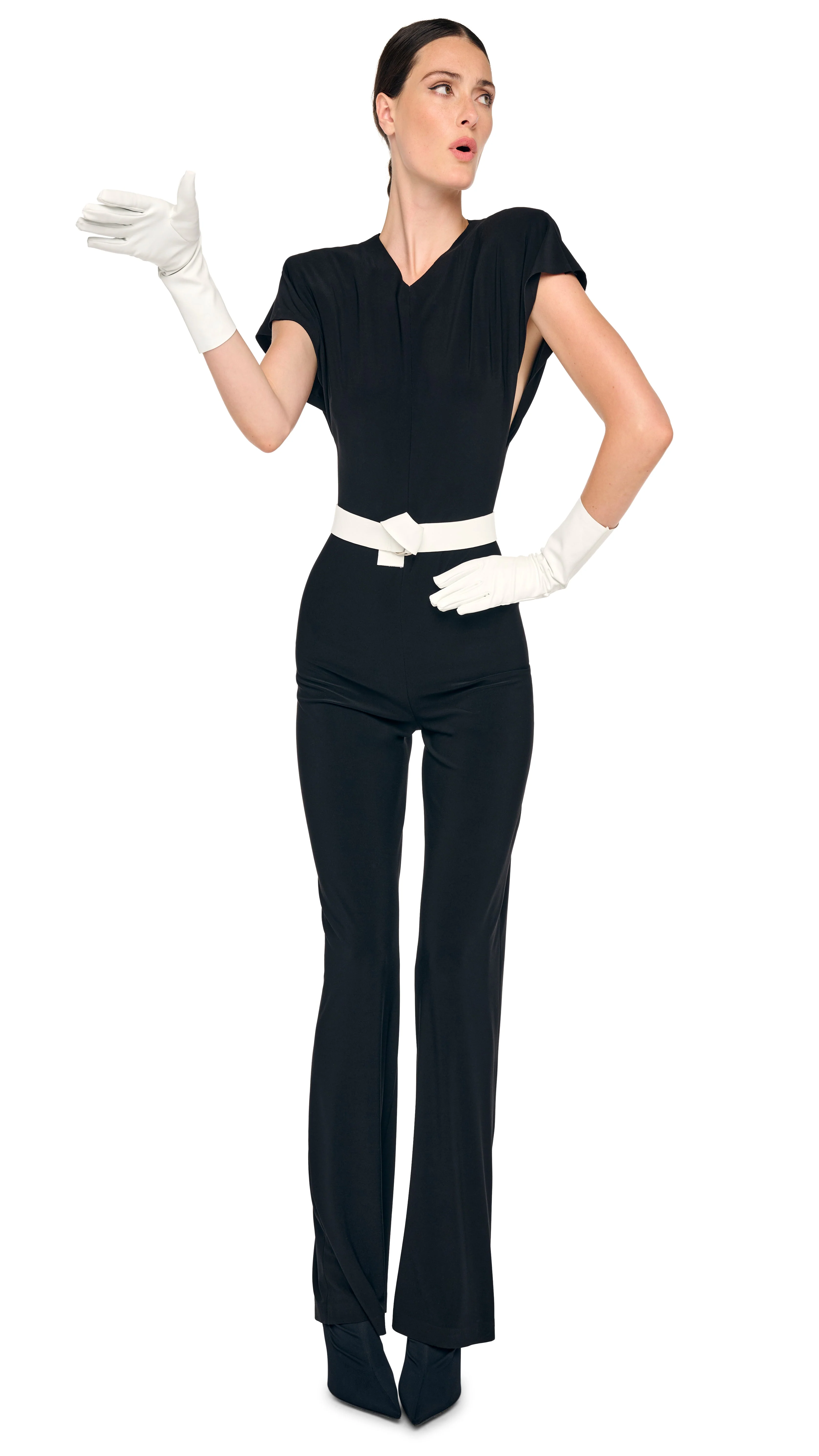 CAP SLEEVE SHOULDER PAD JUMPSUIT - Image 4