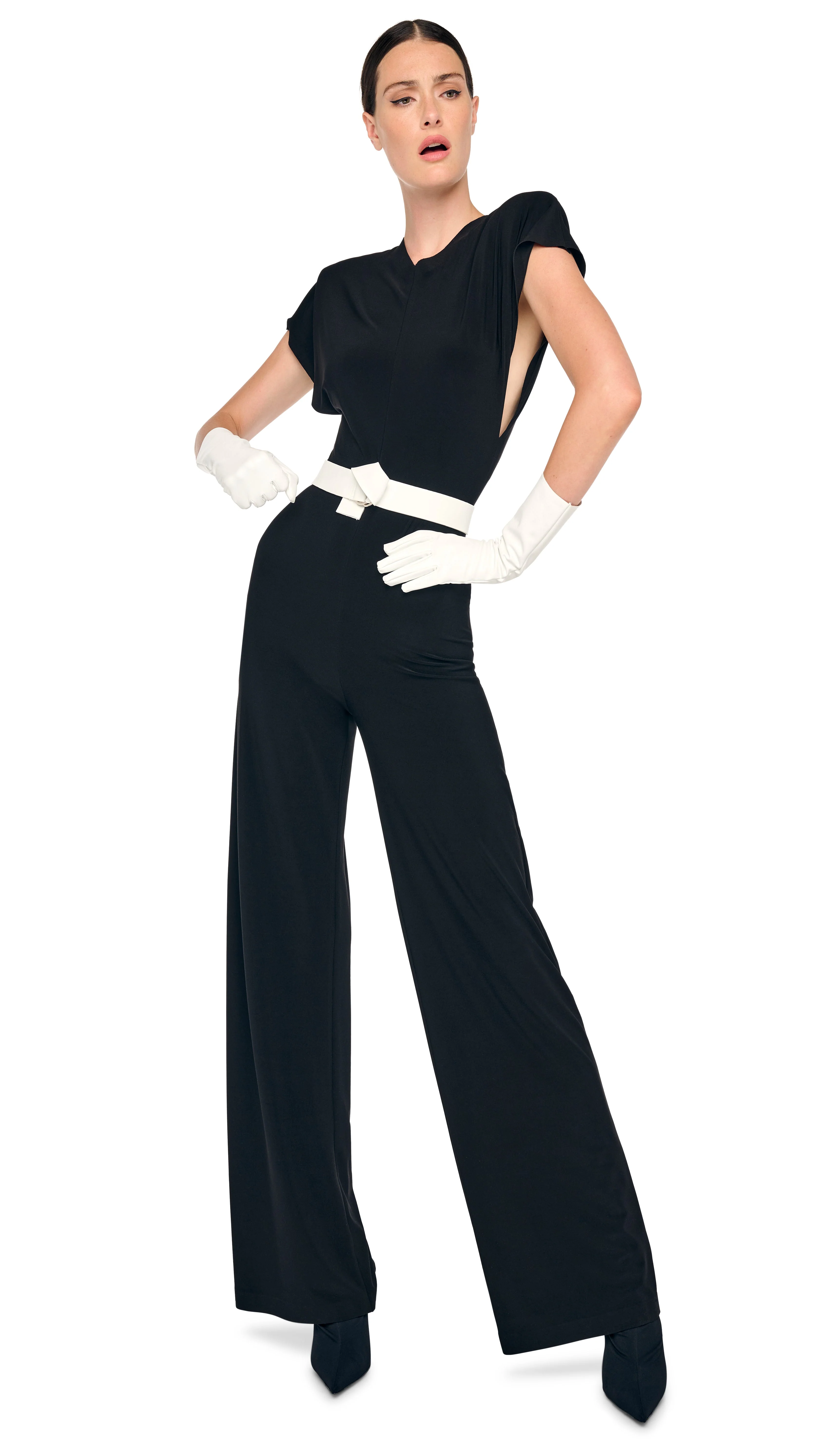 CAP SLEEVE SHOULDER PAD JUMPSUIT - Image 5