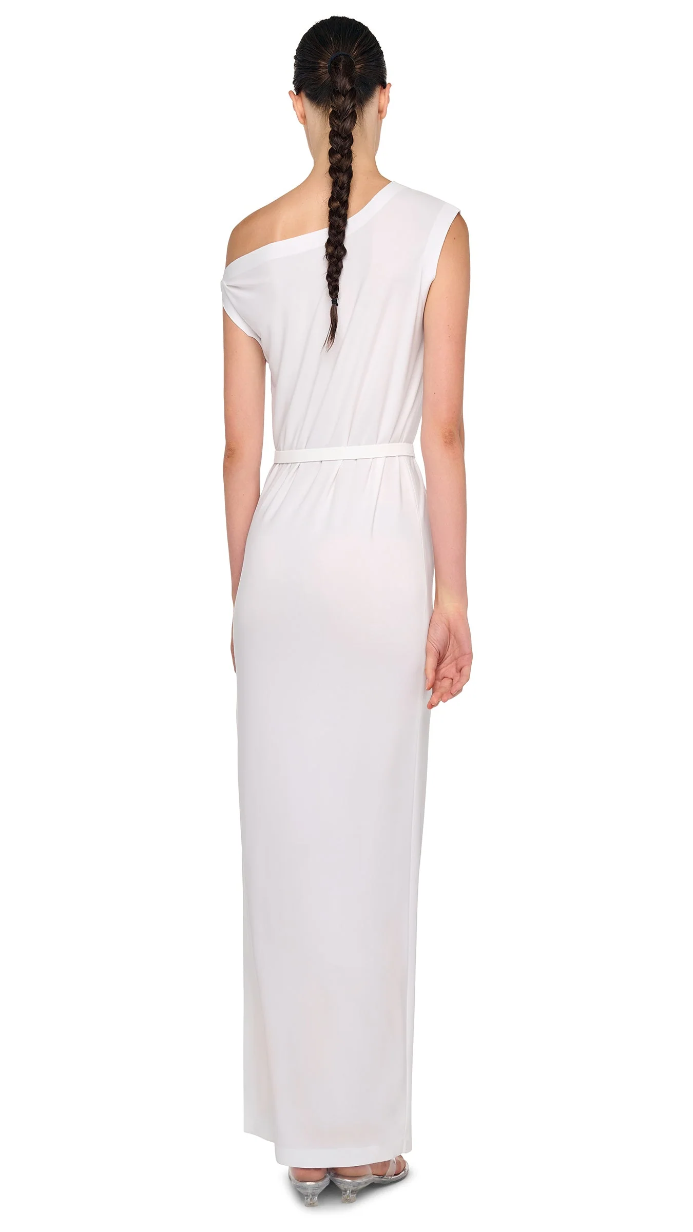 DROP SHOULDER LONG DRESS W/ SIDE SLIT - Image 3
