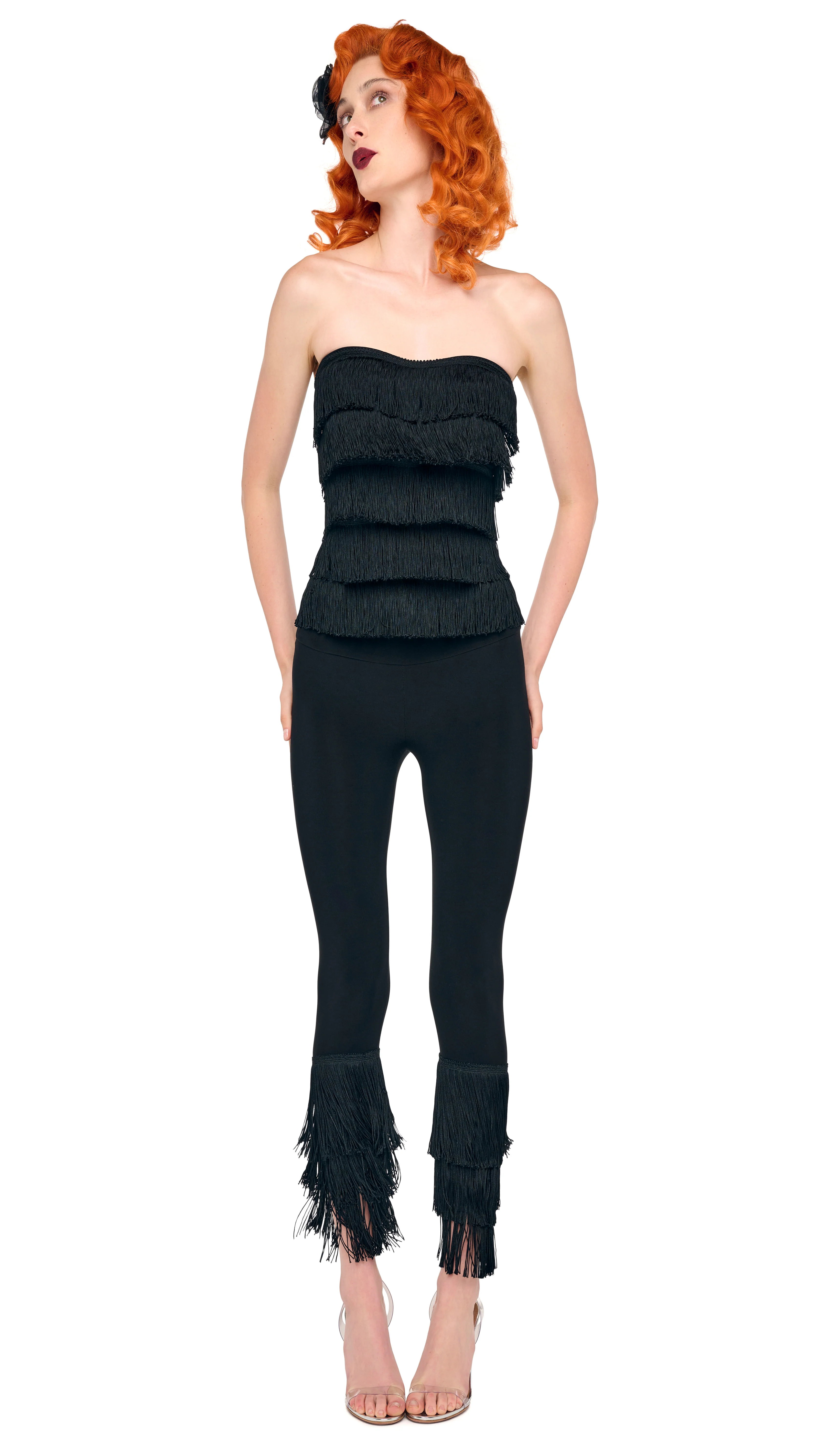 FRINGE HEM CROPPED LEGGING - Image 4