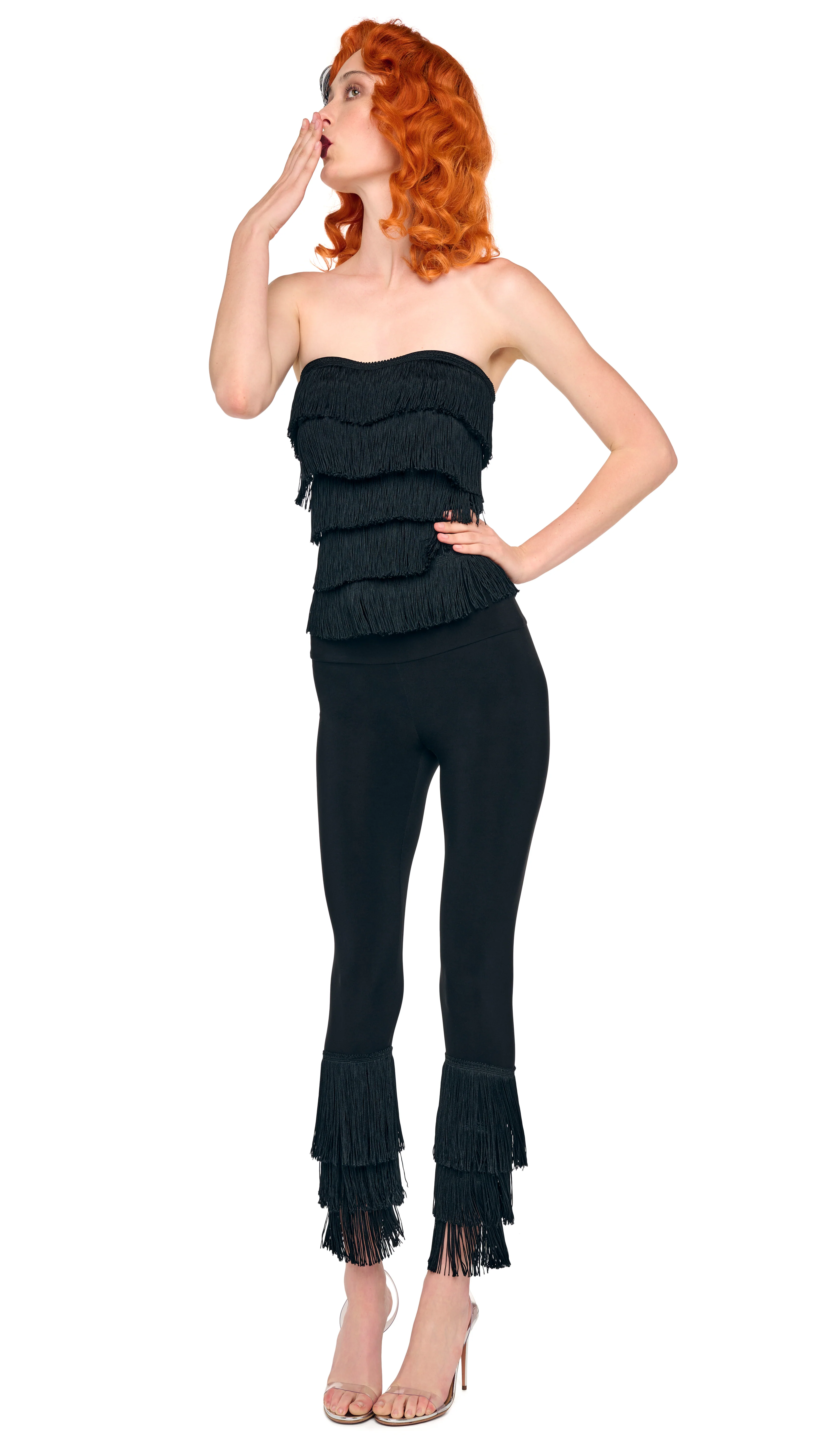 FRINGE HEM CROPPED LEGGING - Image 5