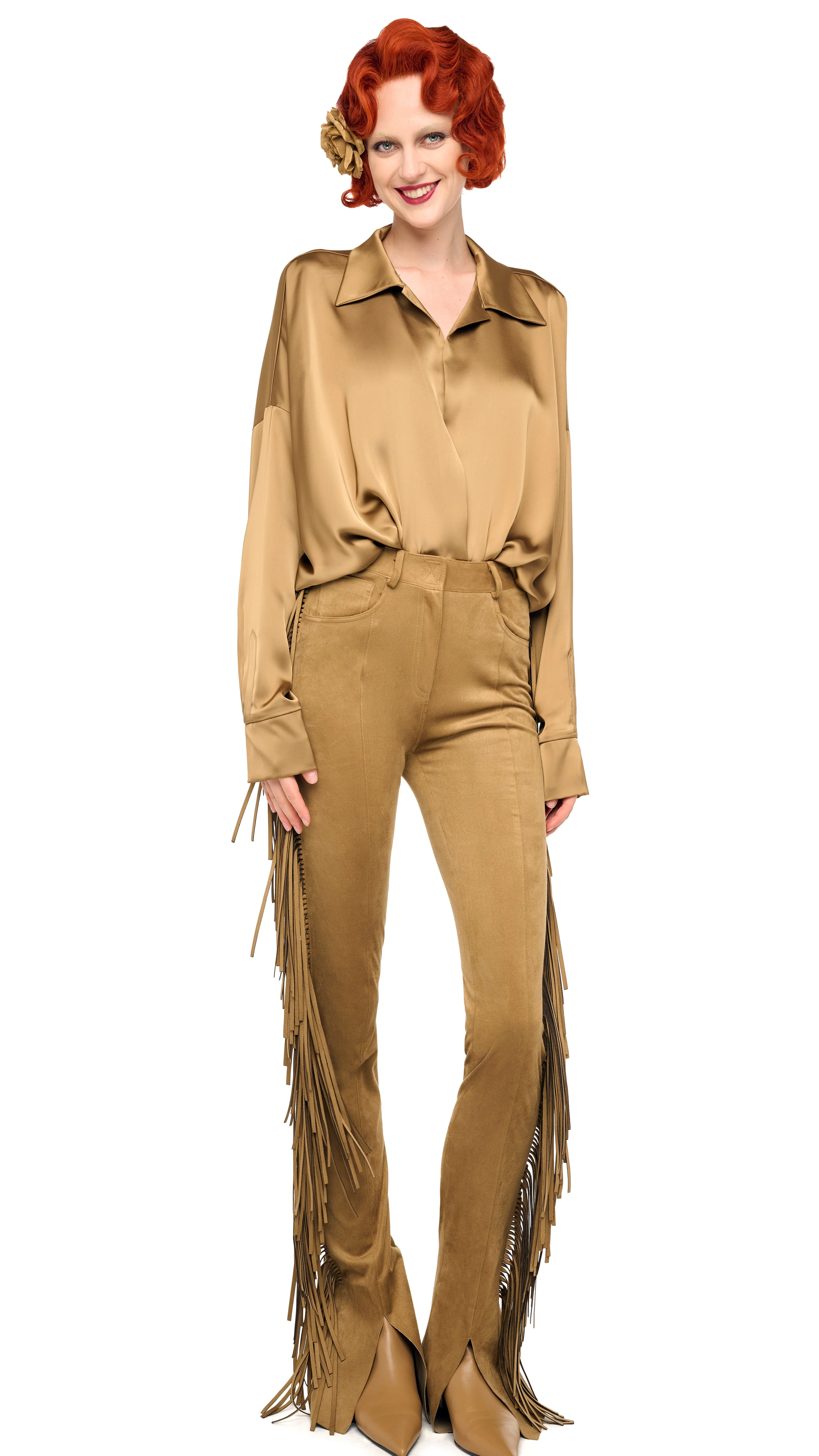 FRINGE SPAT JEANS