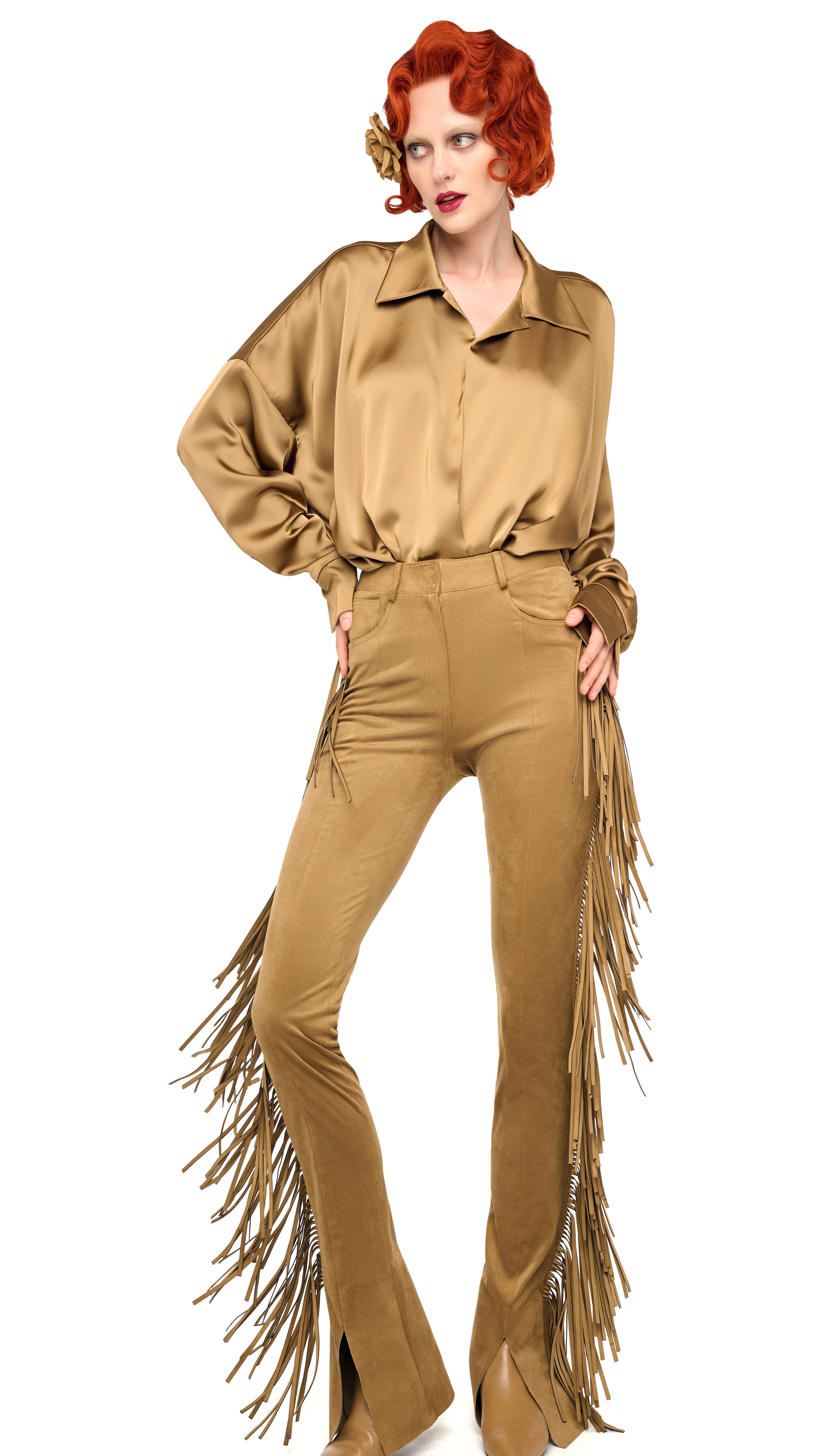 FRINGE SPAT JEANS - Image 4