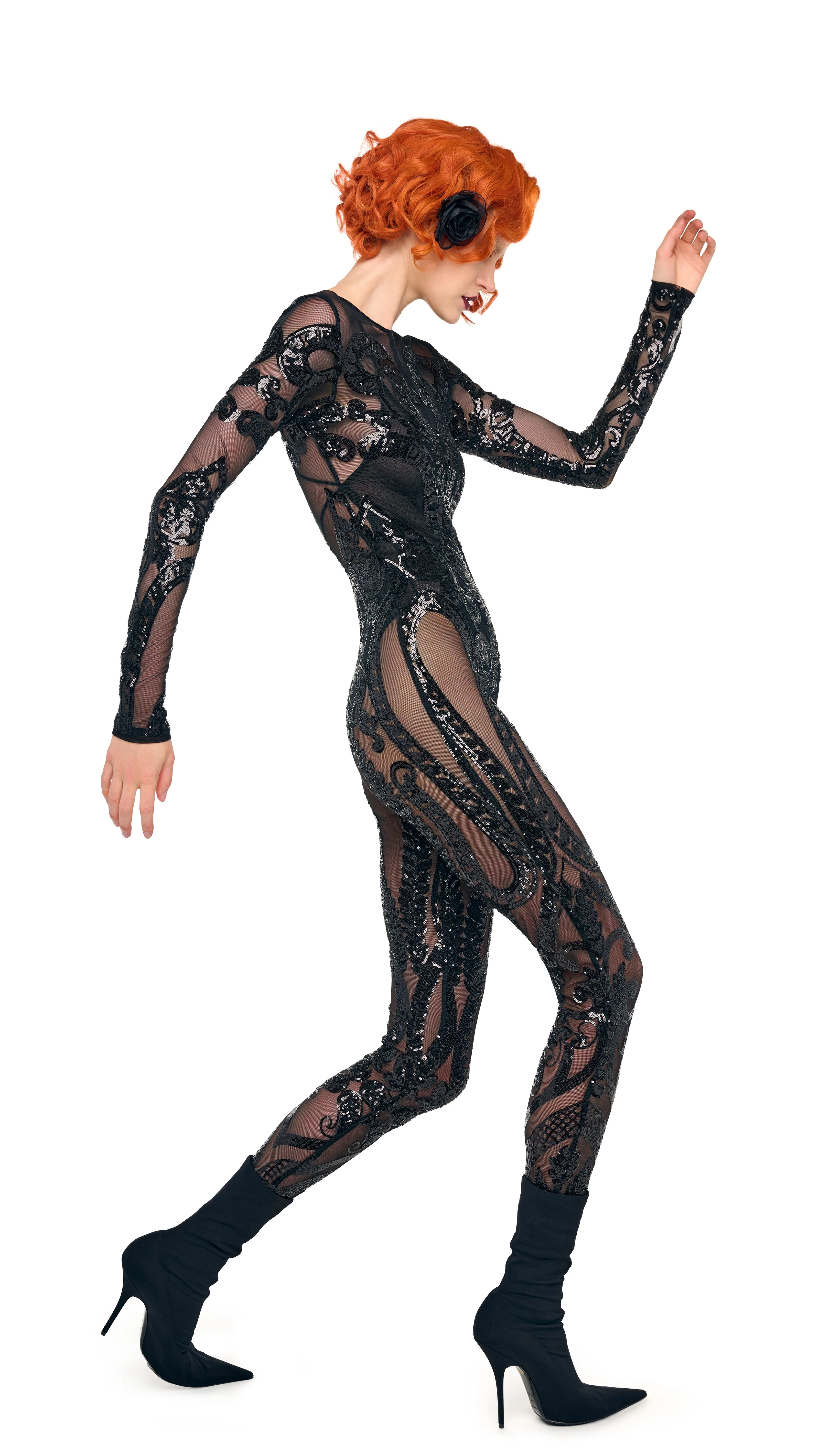 LONG SLEEVE CREW NECK CATSUIT - Image 5