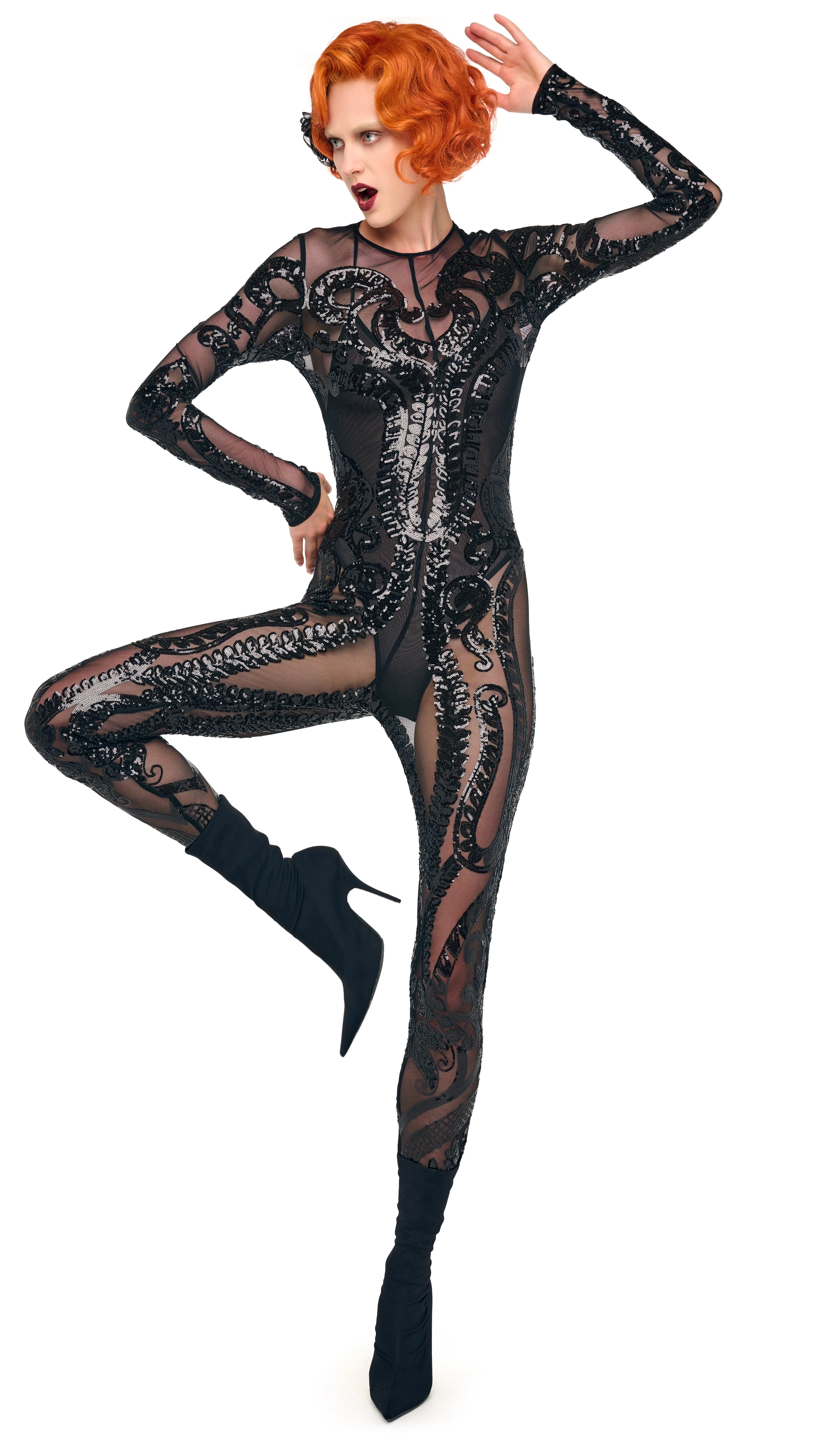 LONG SLEEVE CREW NECK CATSUIT - Image 7