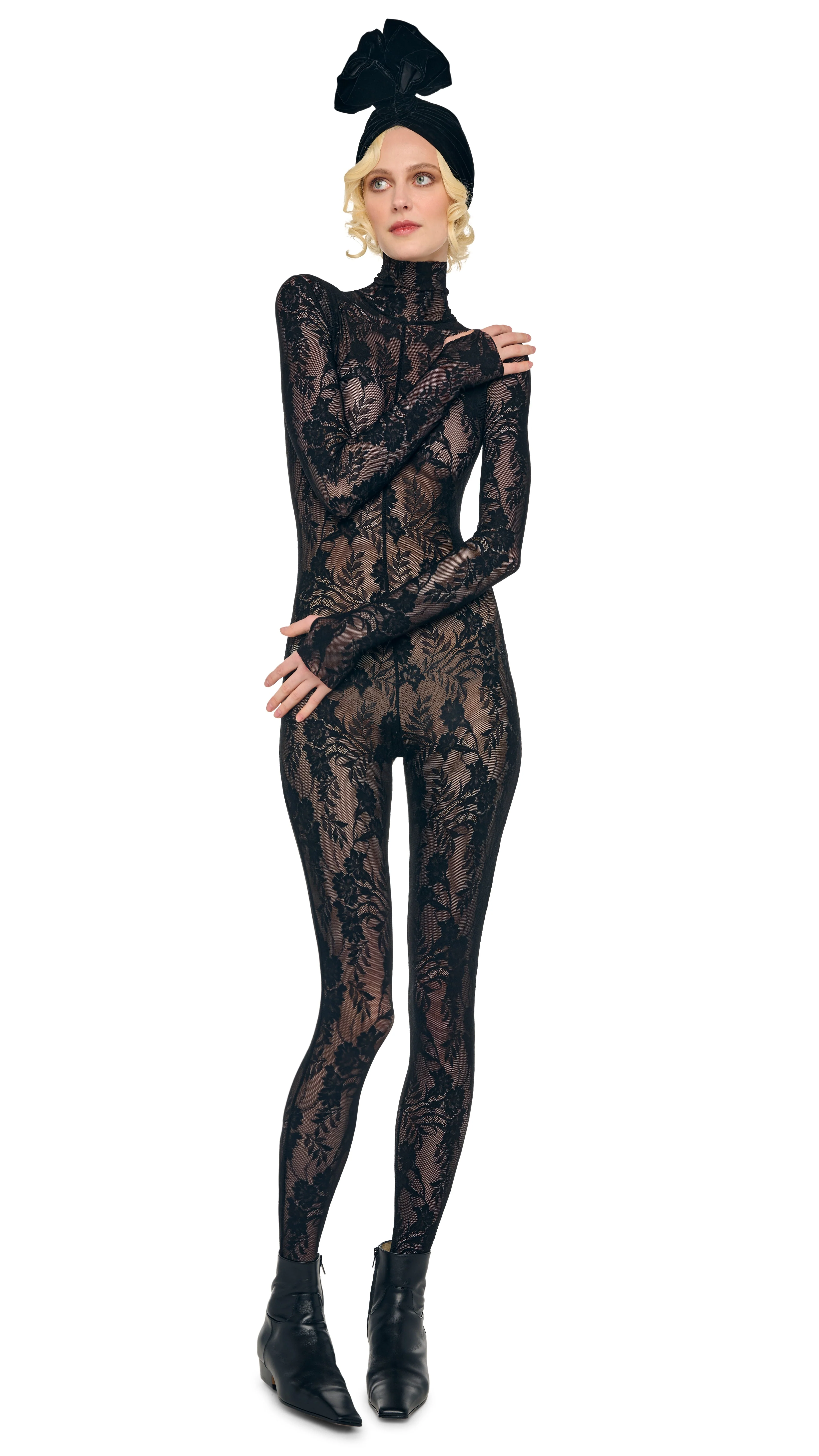 LONG SLEEVE SLIM FIT TURTLE CATSUIT W/ FOOTIE - Image 5