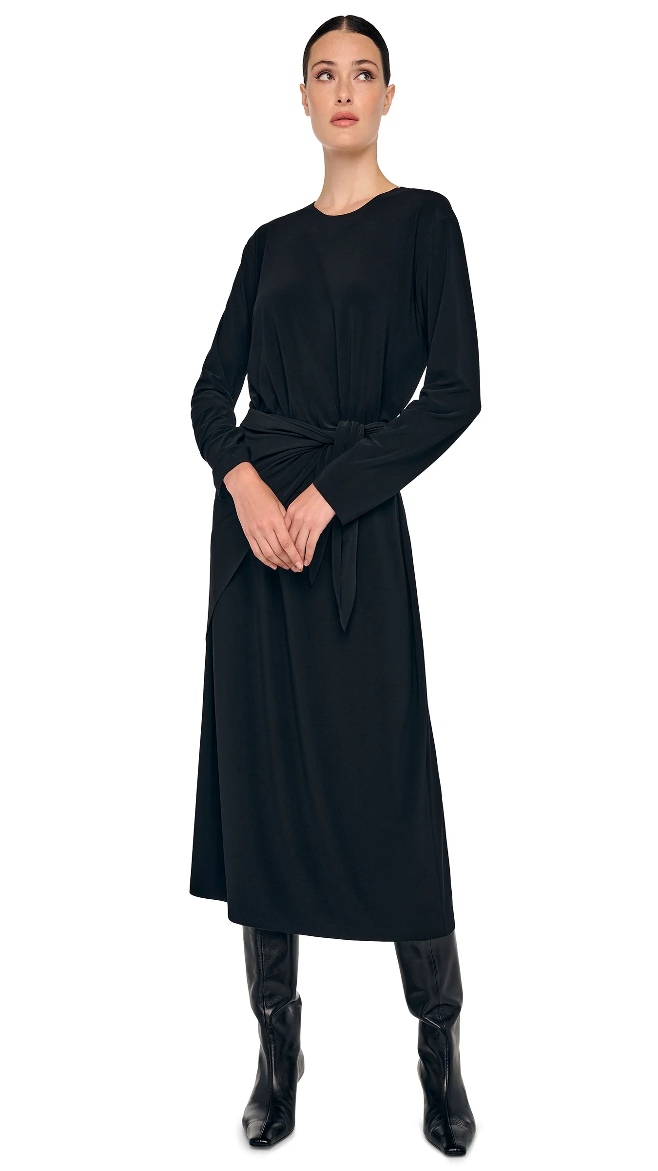 OVERSIZED LONG SLEEVE DRESS TO MIDCALF