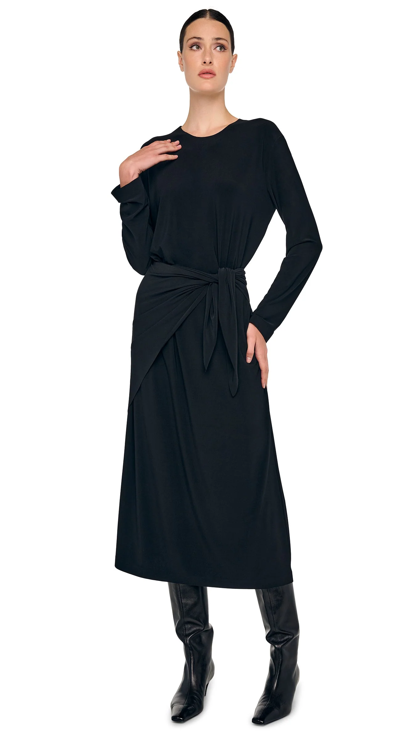 OVERSIZED LONG SLEEVE DRESS TO MIDCALF - Image 4