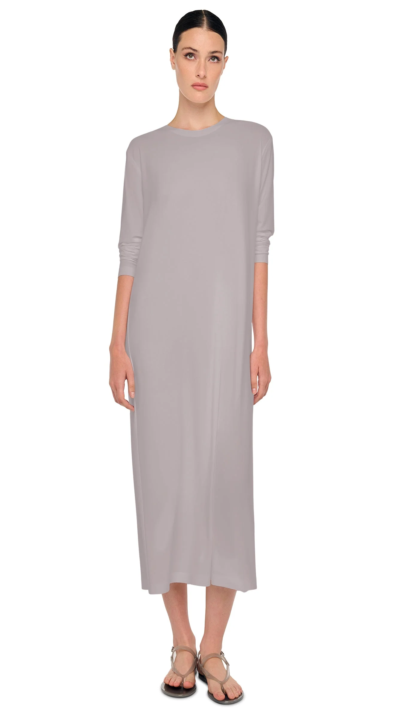 OVERSIZED LONG SLEEVE DRESS TO MIDCALF