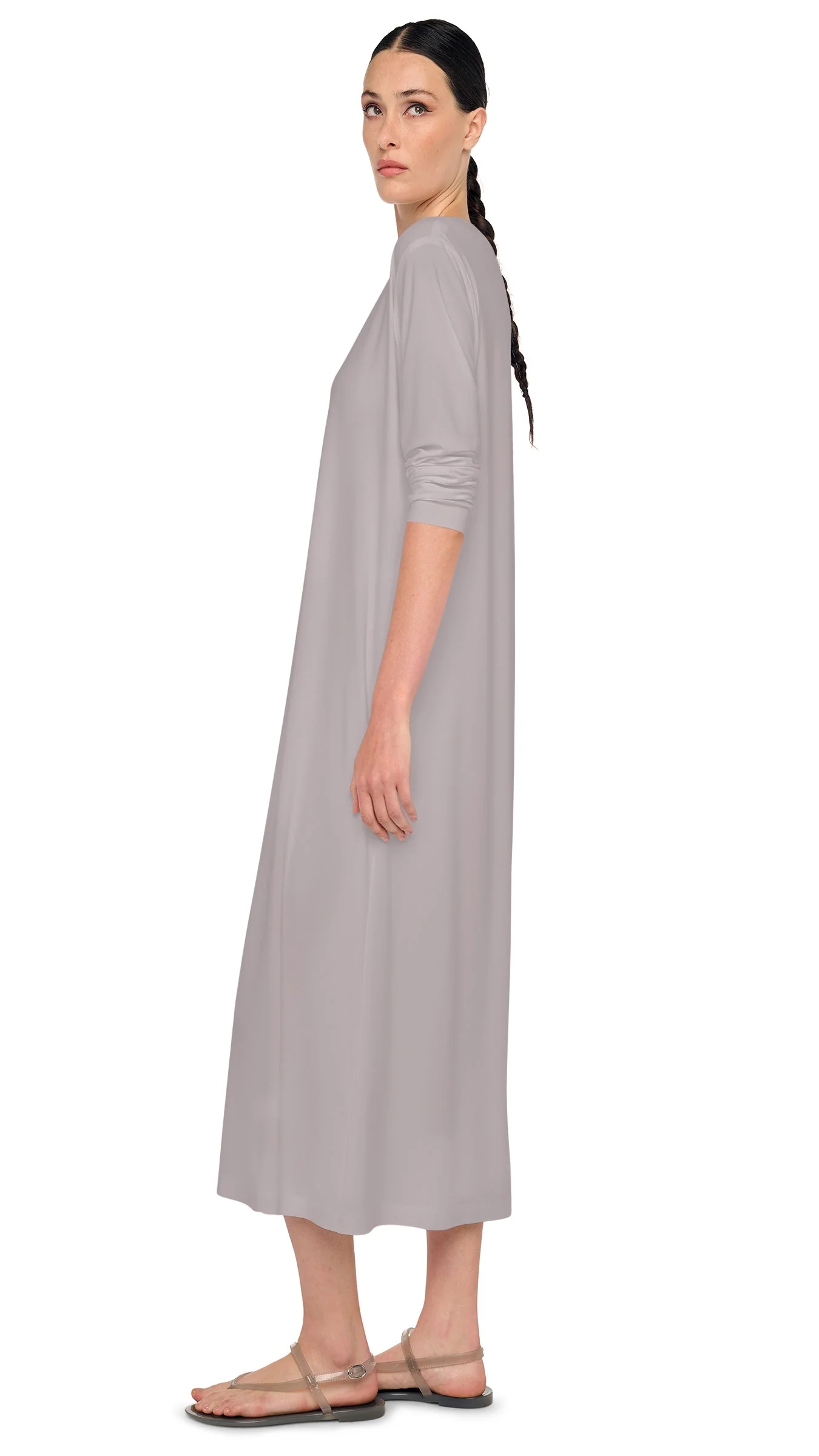 OVERSIZED LONG SLEEVE DRESS TO MIDCALF - Image 2