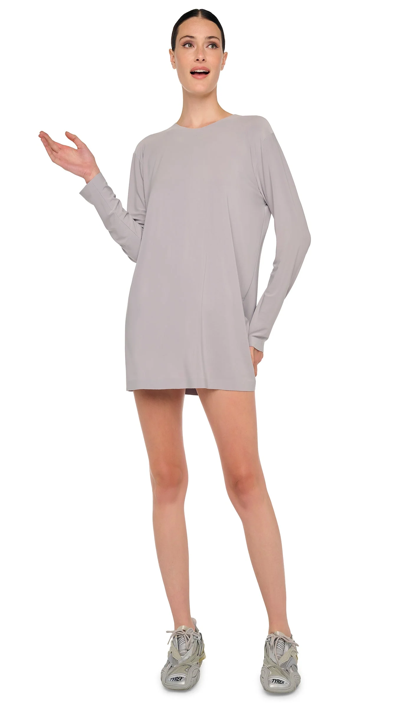 OVERSIZED LONG SLEEVE MINI DRESS - Image 4