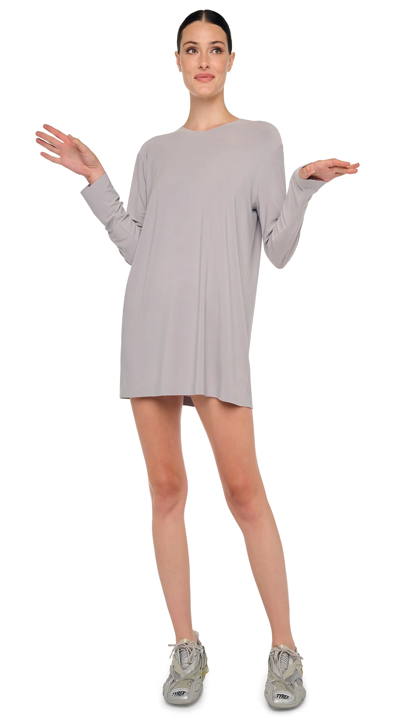 OVERSIZED LONG SLEEVE MINI DRESS - Image 5