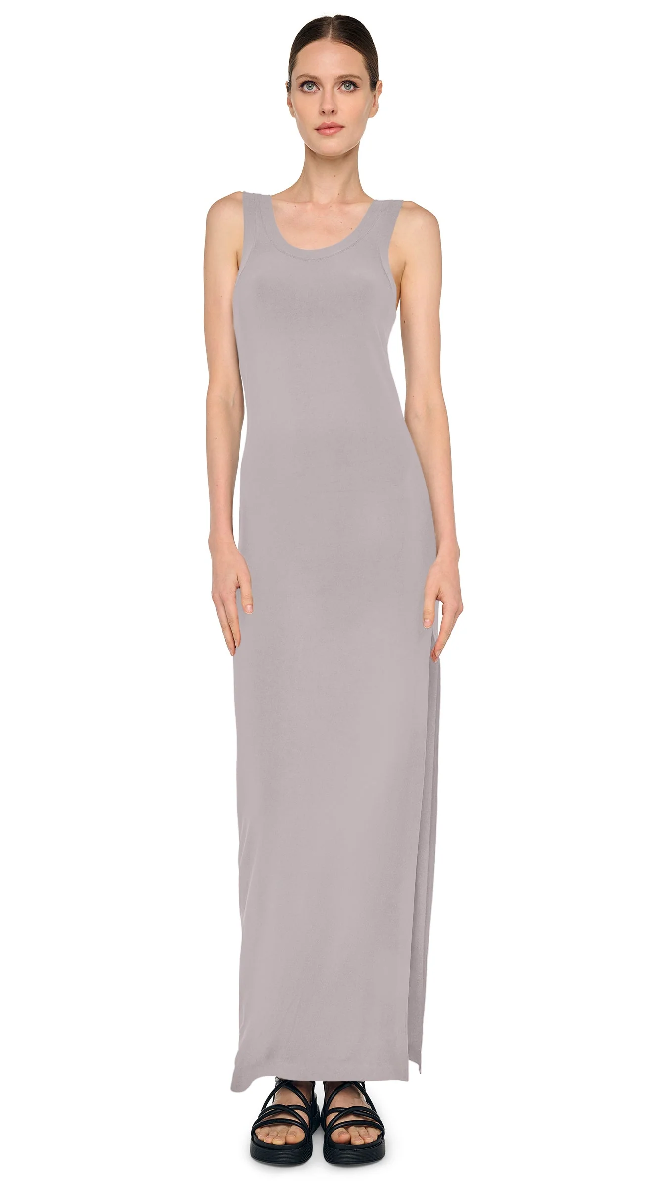RACER LONG DRESS W/ SIDE SLIT