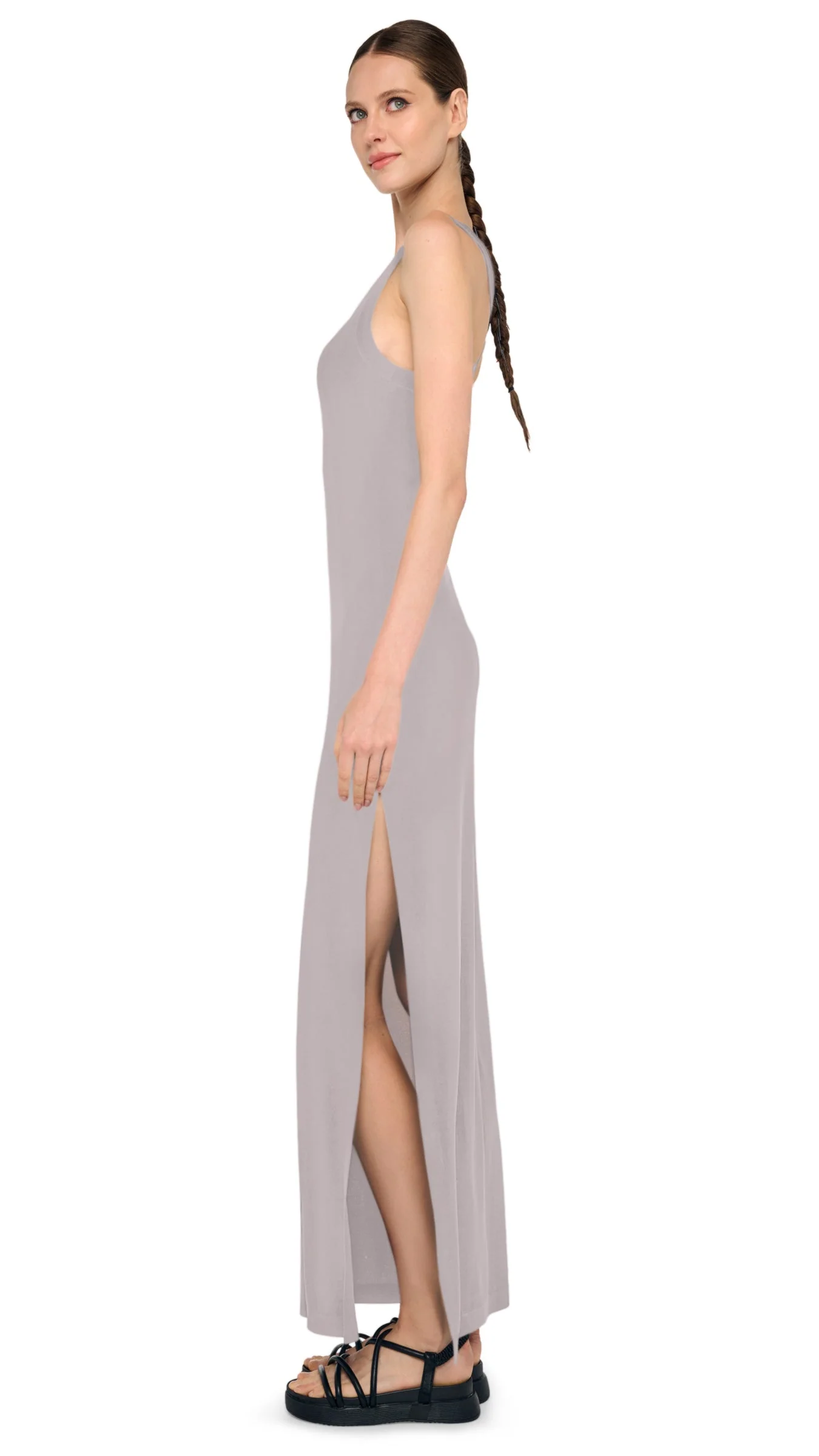 RACER LONG DRESS W/ SIDE SLIT - Image 2