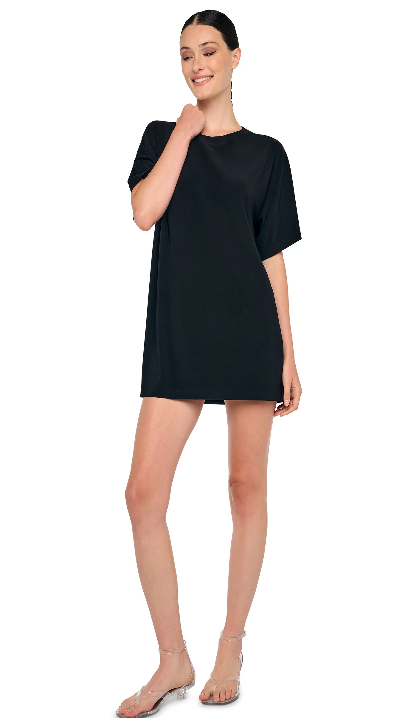 SHORT SLEEVE BOXY MINI DRESS