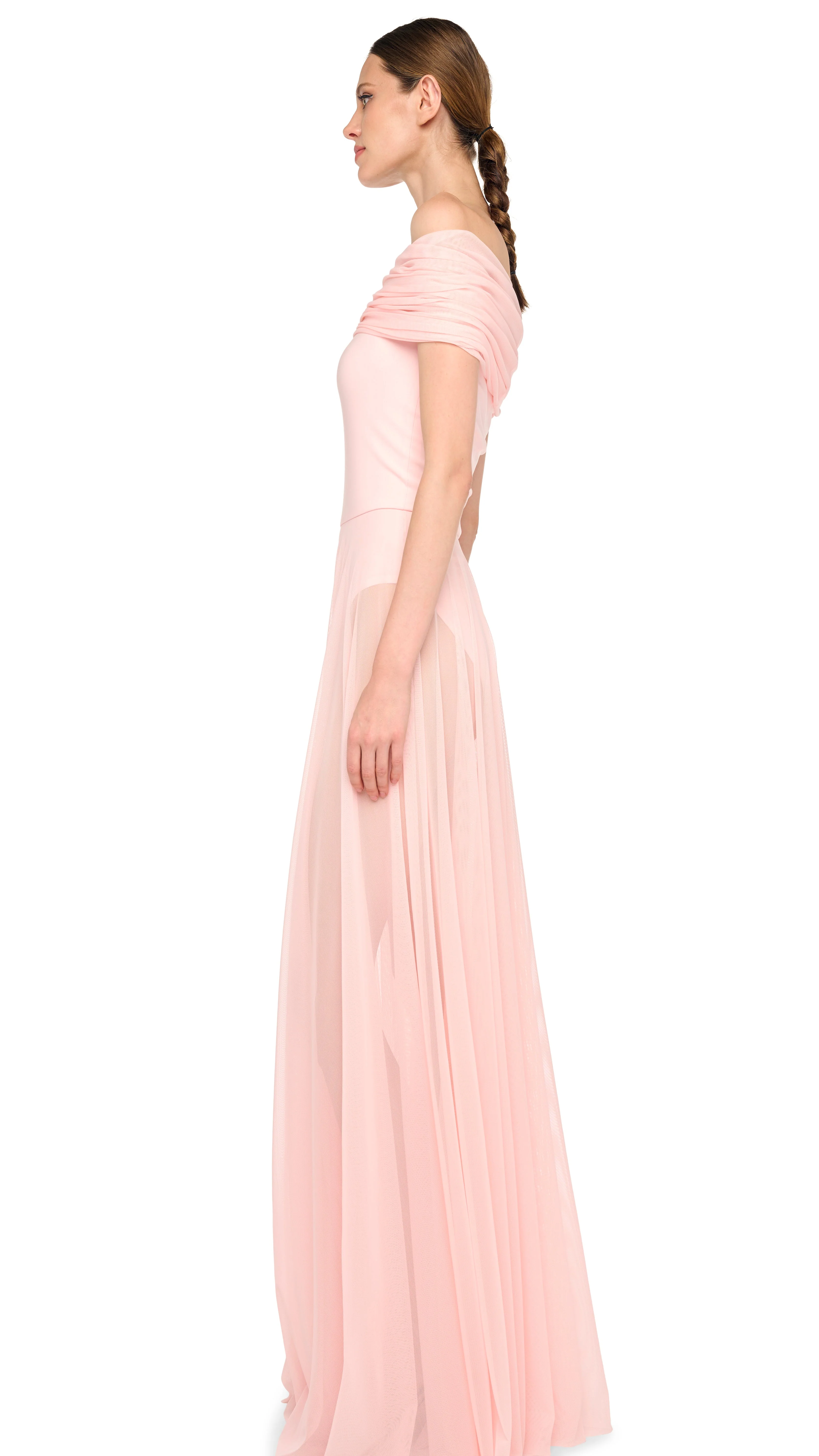 COWL COMBO FLARED GOWN - Image 2