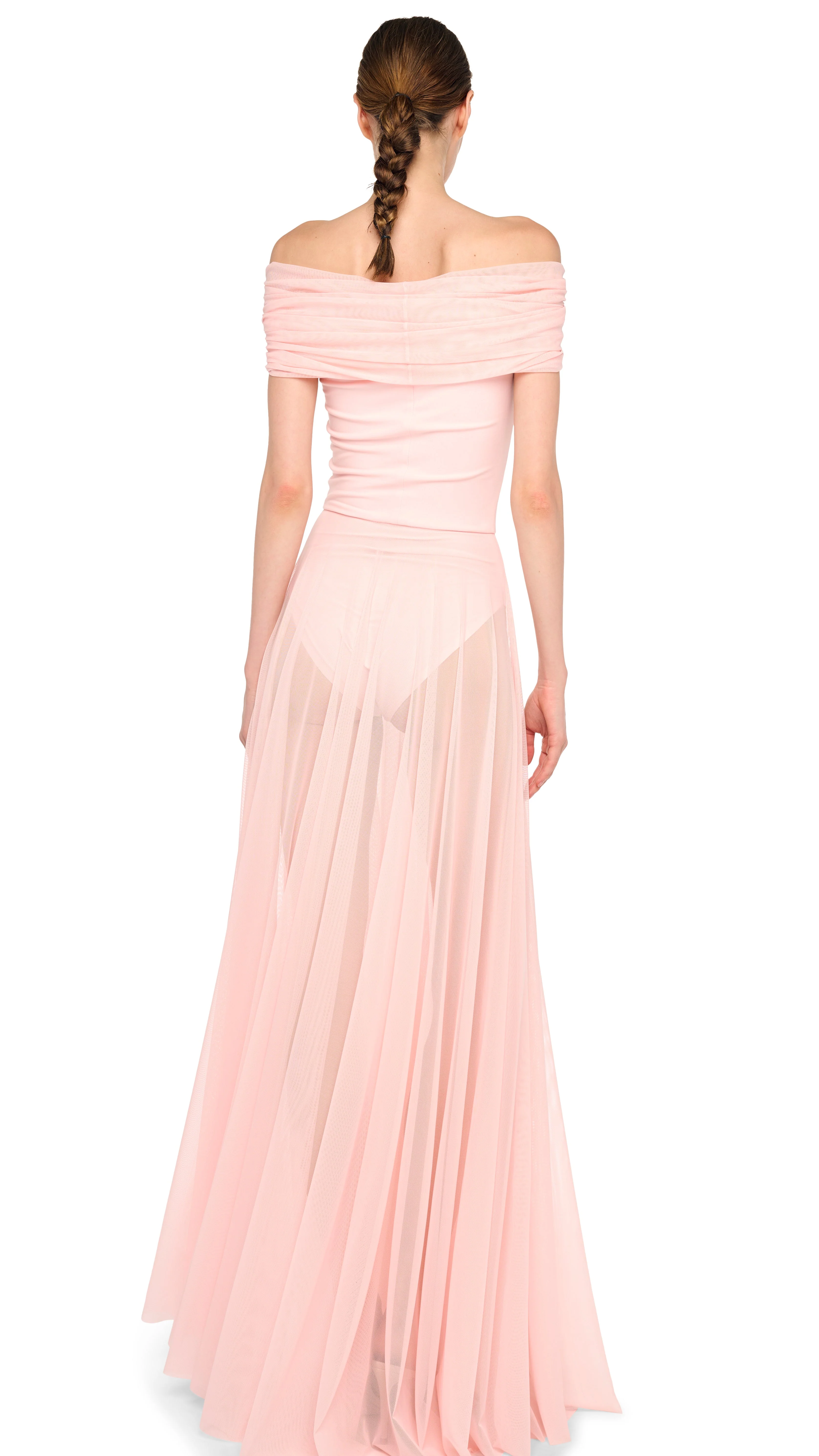 COWL COMBO FLARED GOWN - Image 3