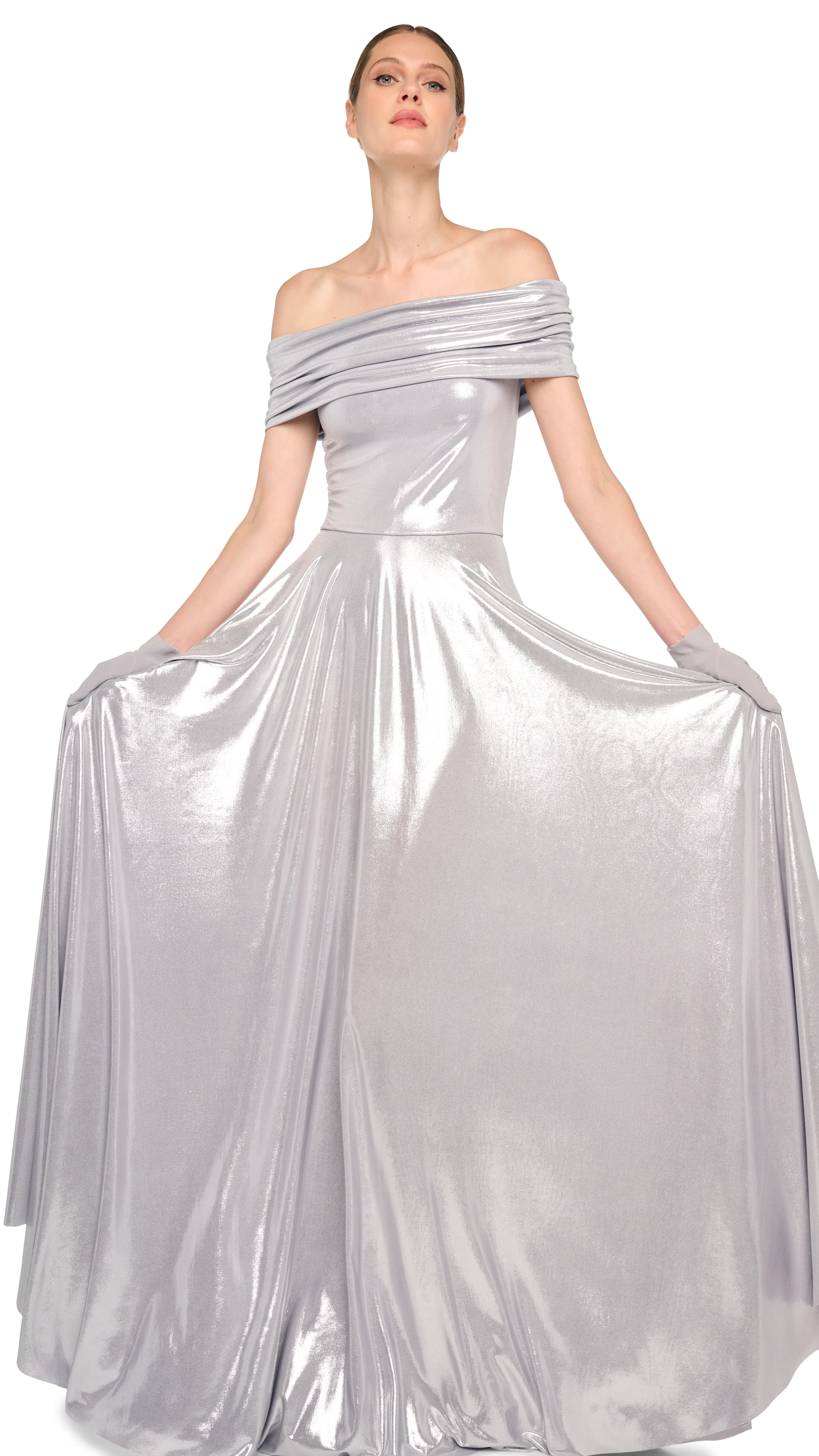 COWL FLARED GOWN - Image 8