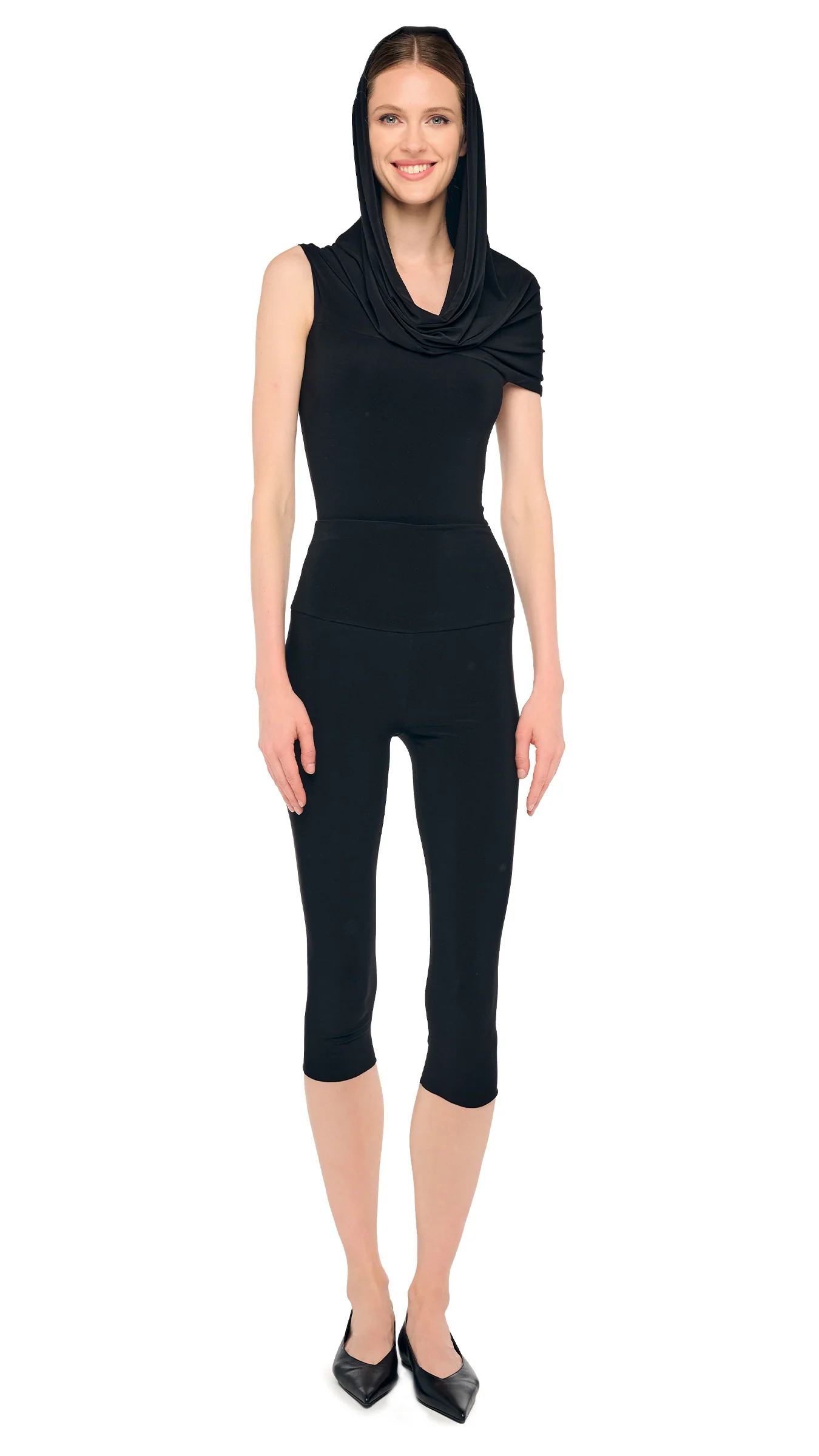 COWL HOODED BODYSUIT