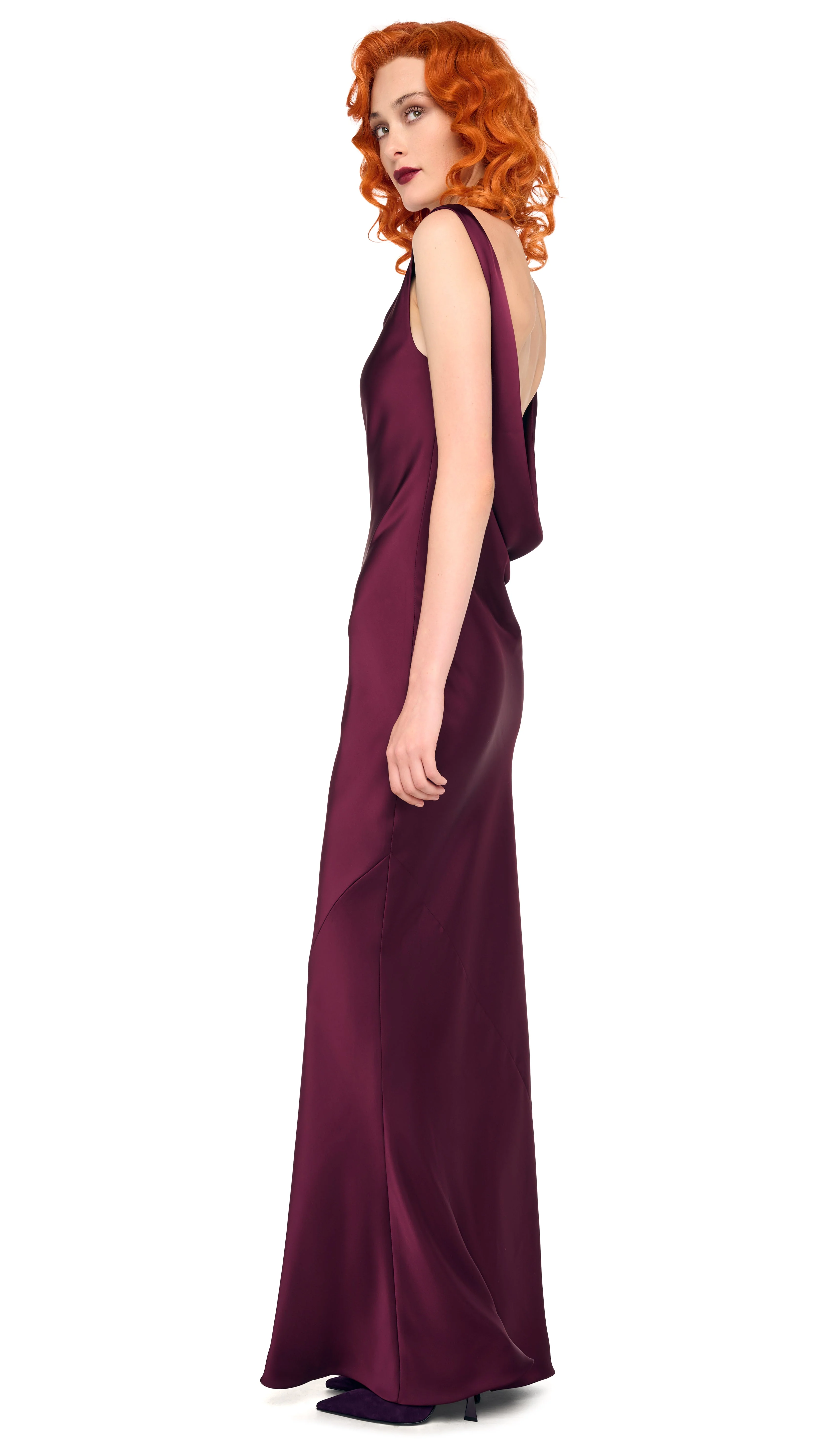 SLEEVELESS LOW BACK DRAPE GOWN - Image 2