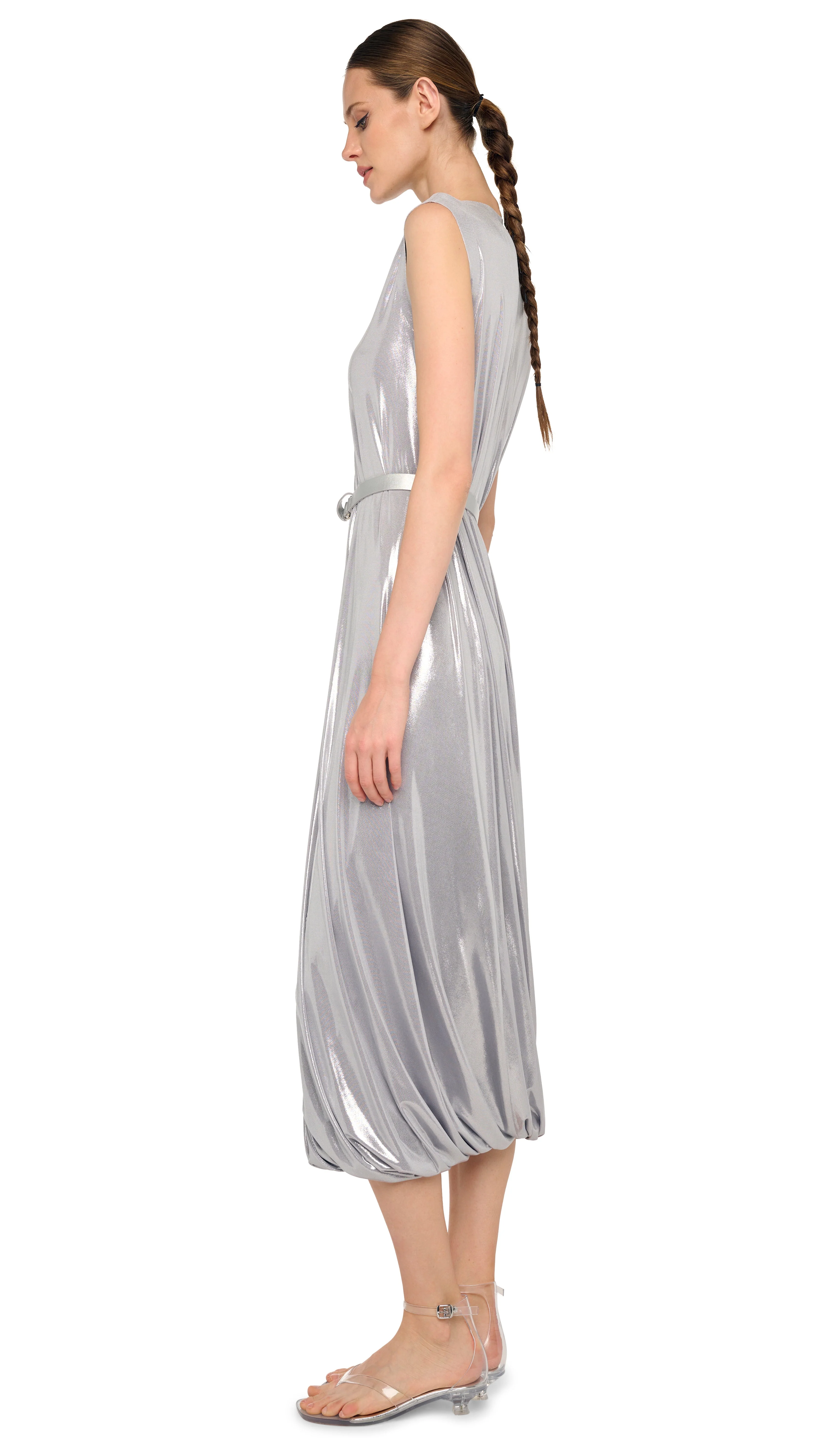 SLEEVELESS TWIST MIDCALF DRESS - Image 2