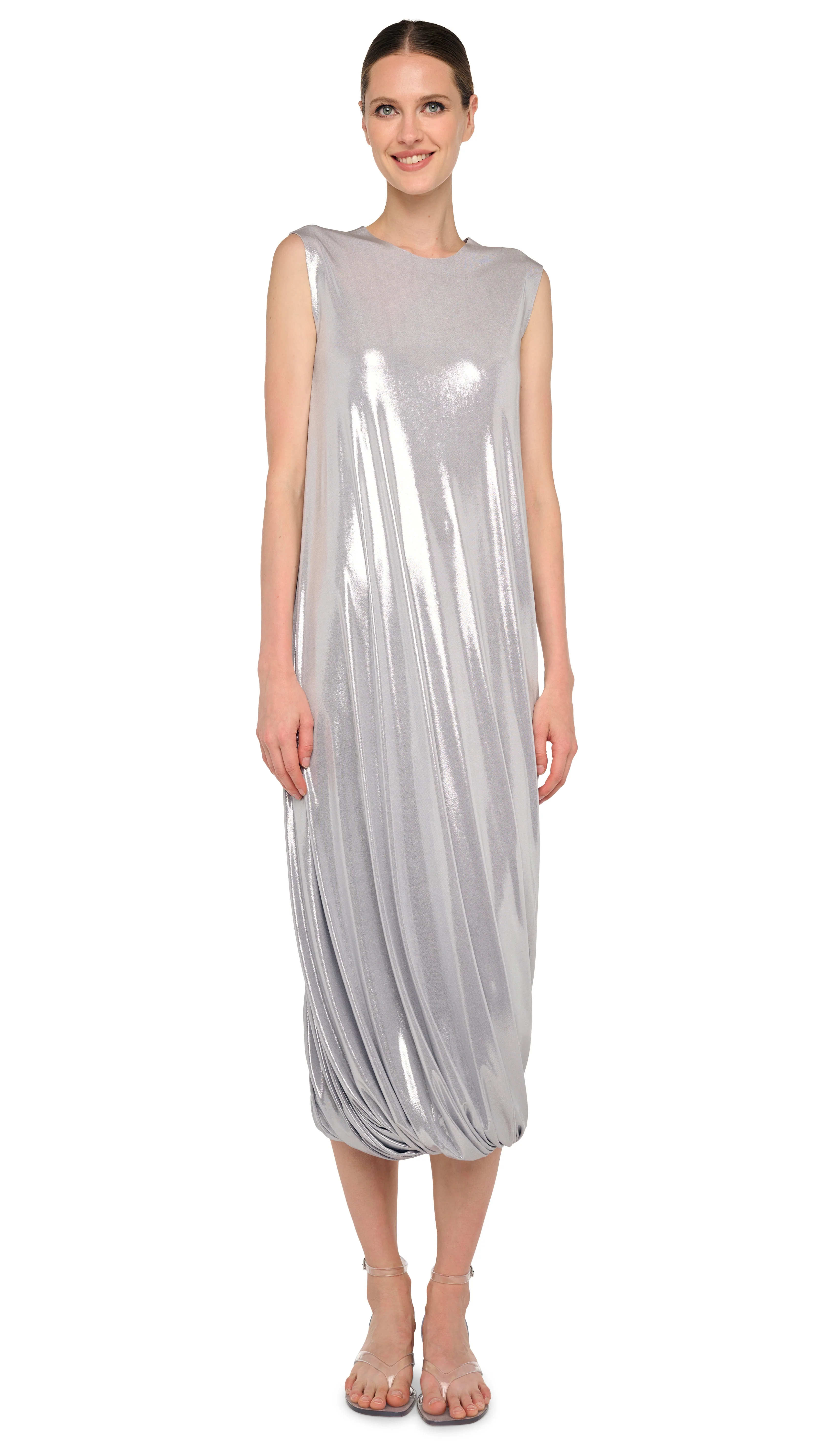 SLEEVELESS TWIST MIDCALF DRESS - Image 4