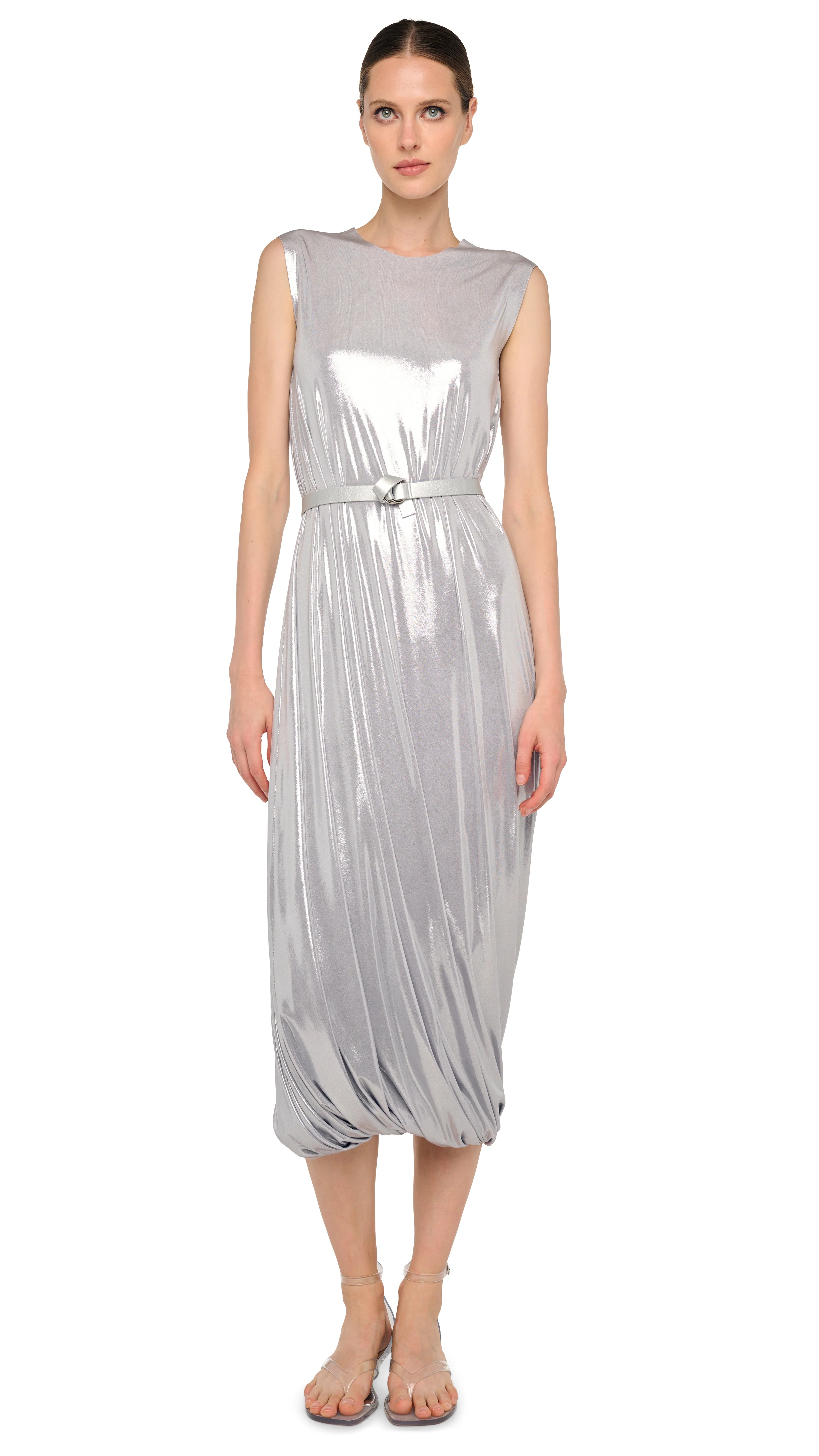 SLEEVELESS TWIST MIDCALF DRESS - Image 7