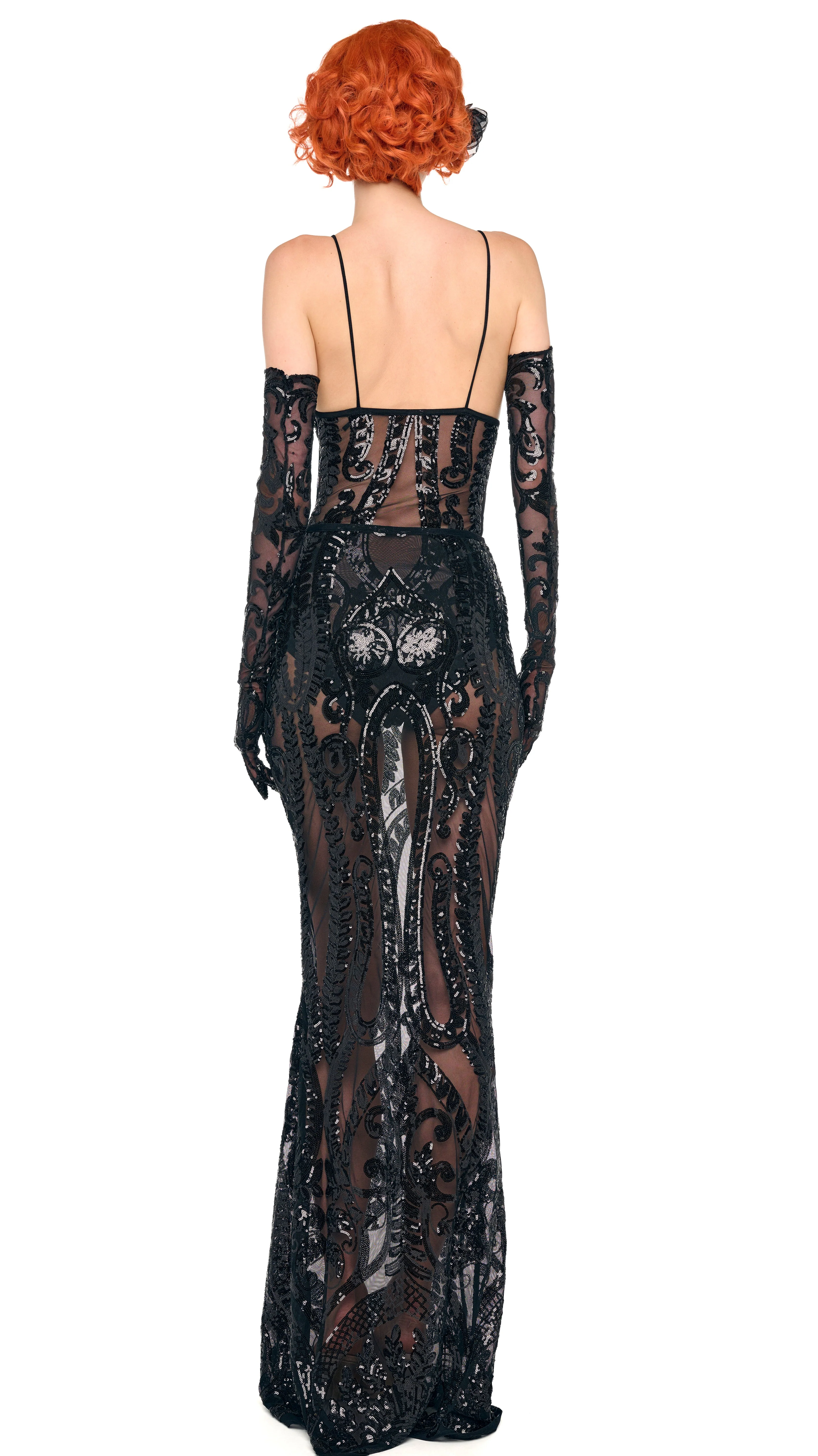 SLIP BODYSUIT WITH BANDS - Image 10