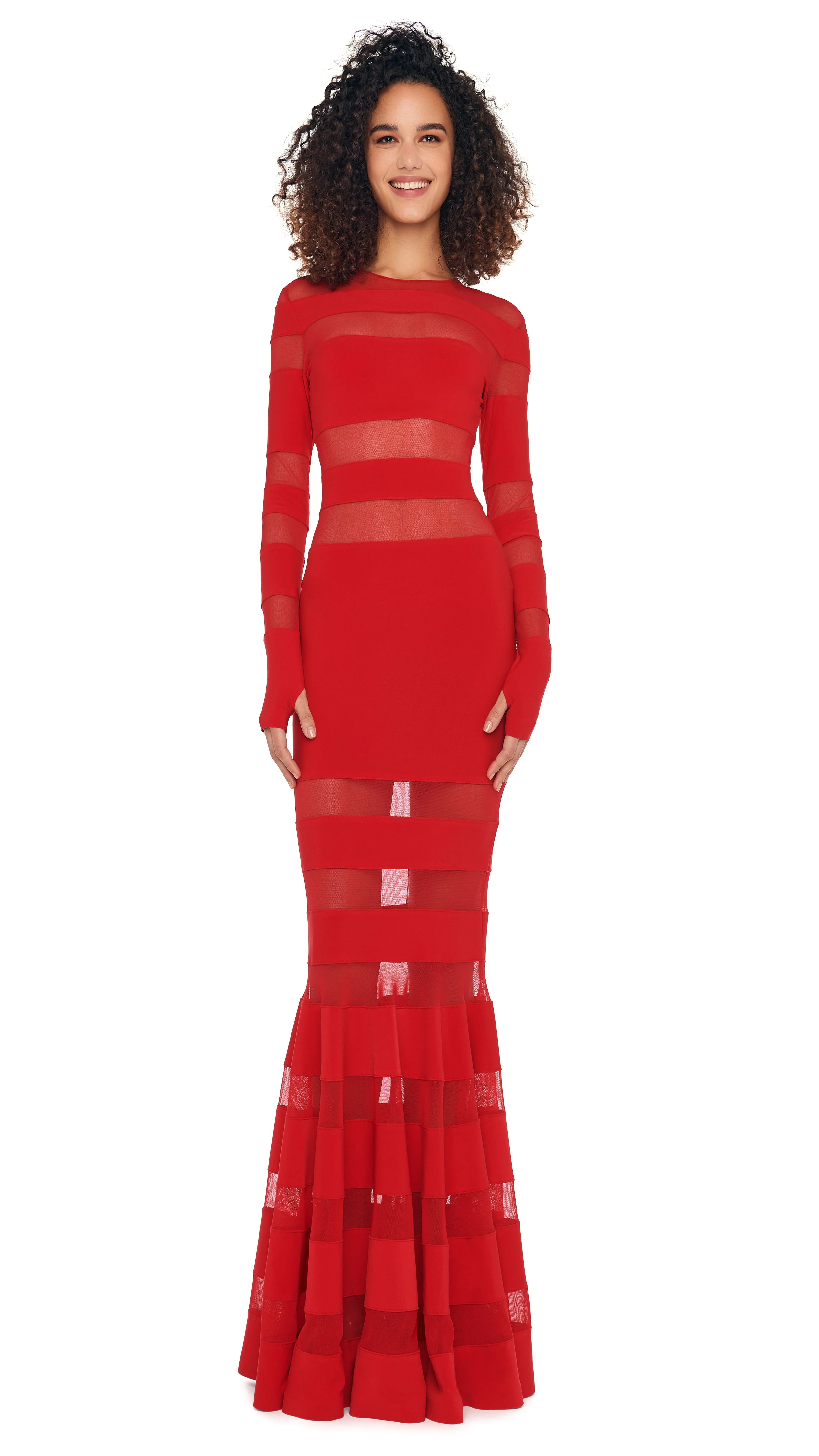 SPLICED DRESS FISHTAIL GOWN