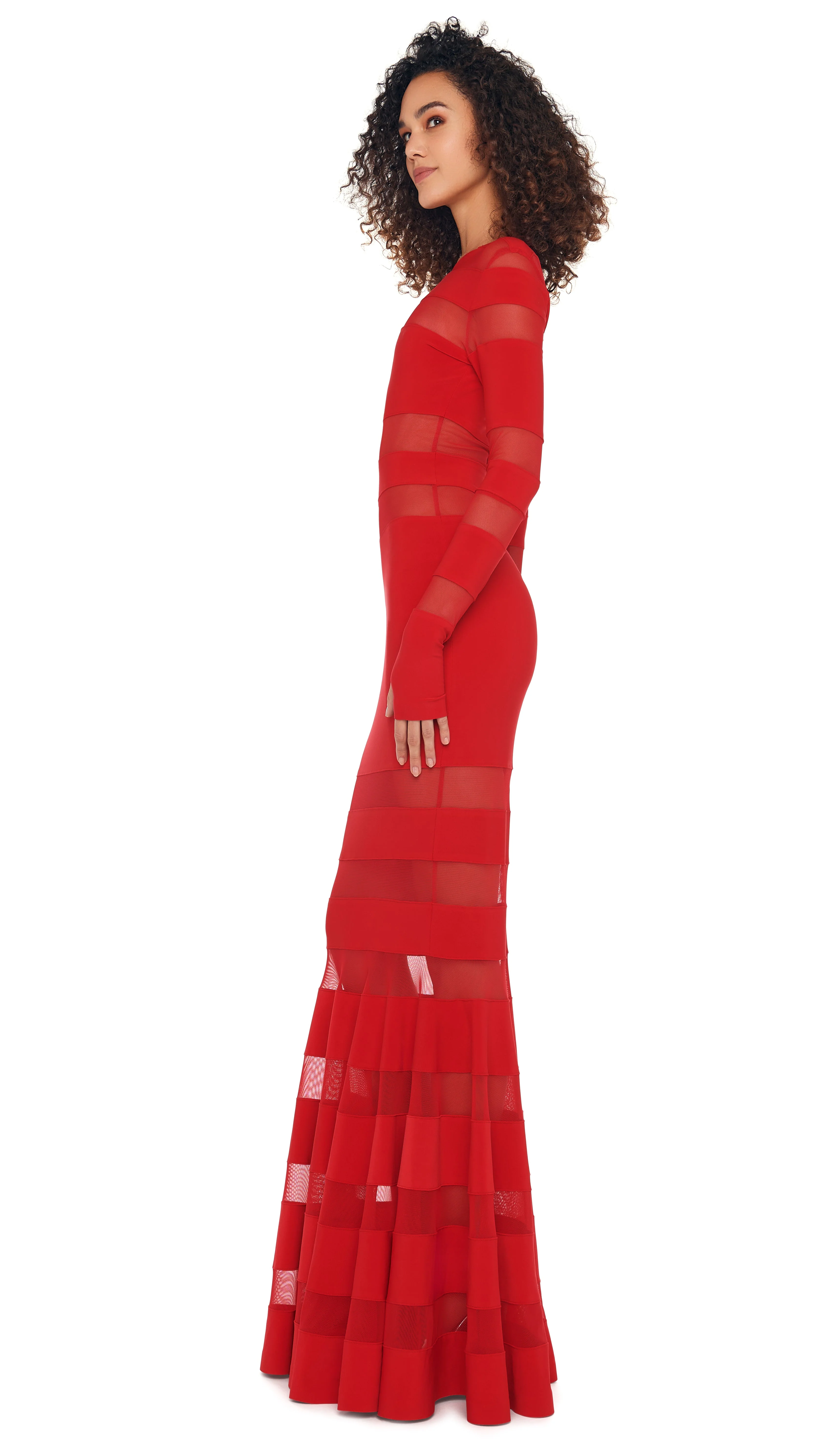 SPLICED DRESS FISHTAIL GOWN - Image 2