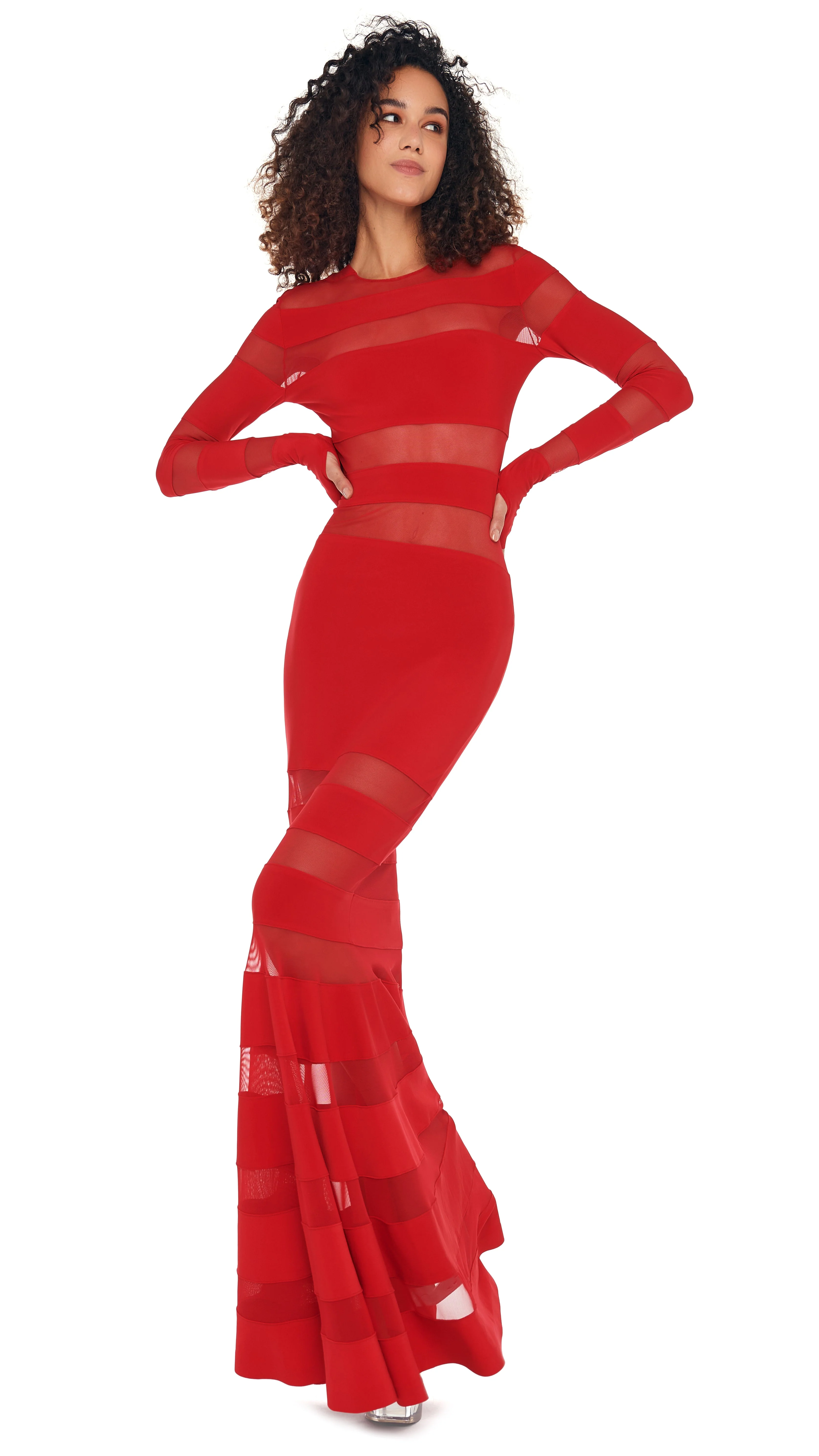 SPLICED DRESS FISHTAIL GOWN - Image 4