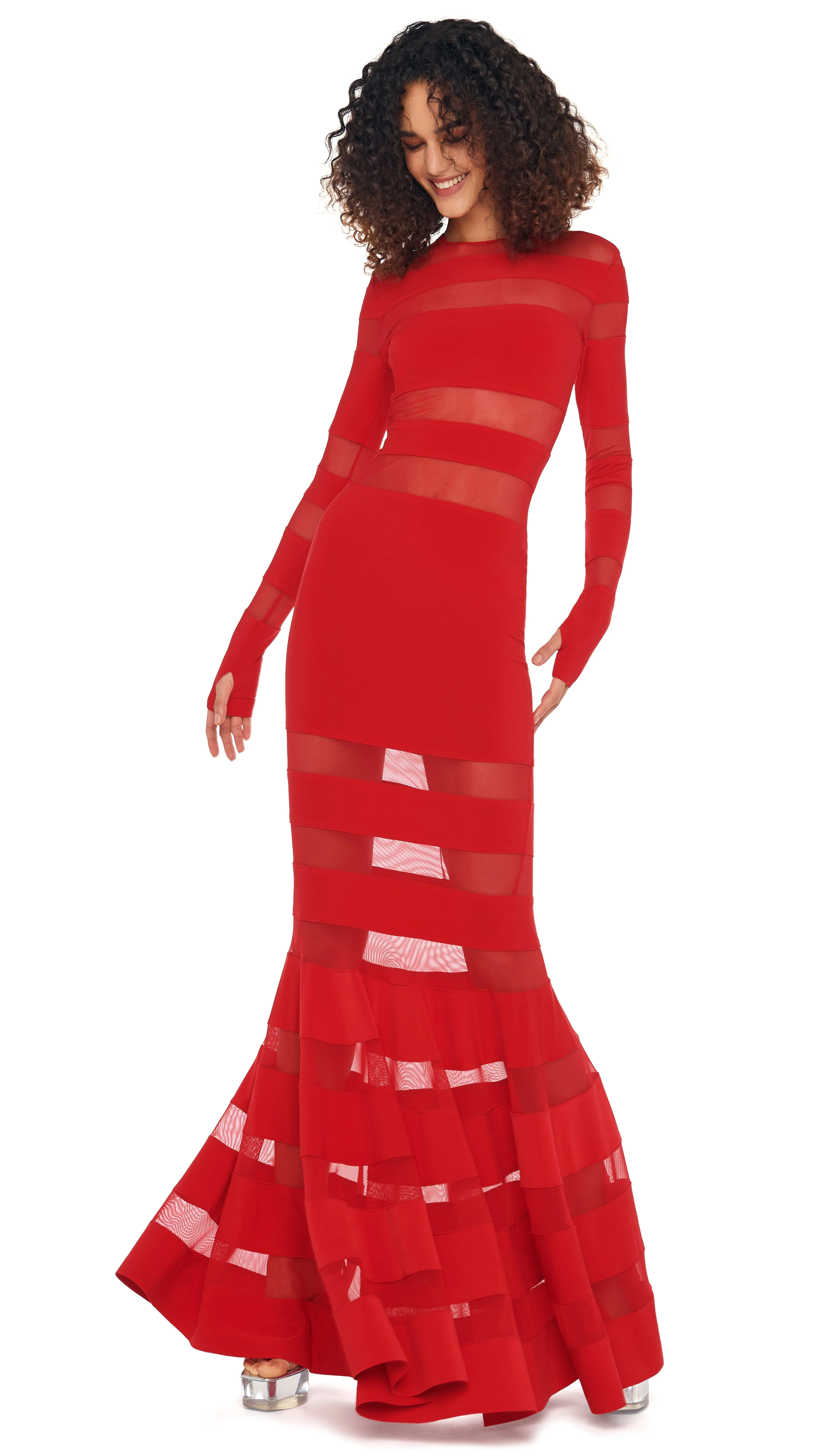 SPLICED DRESS FISHTAIL GOWN - Image 5