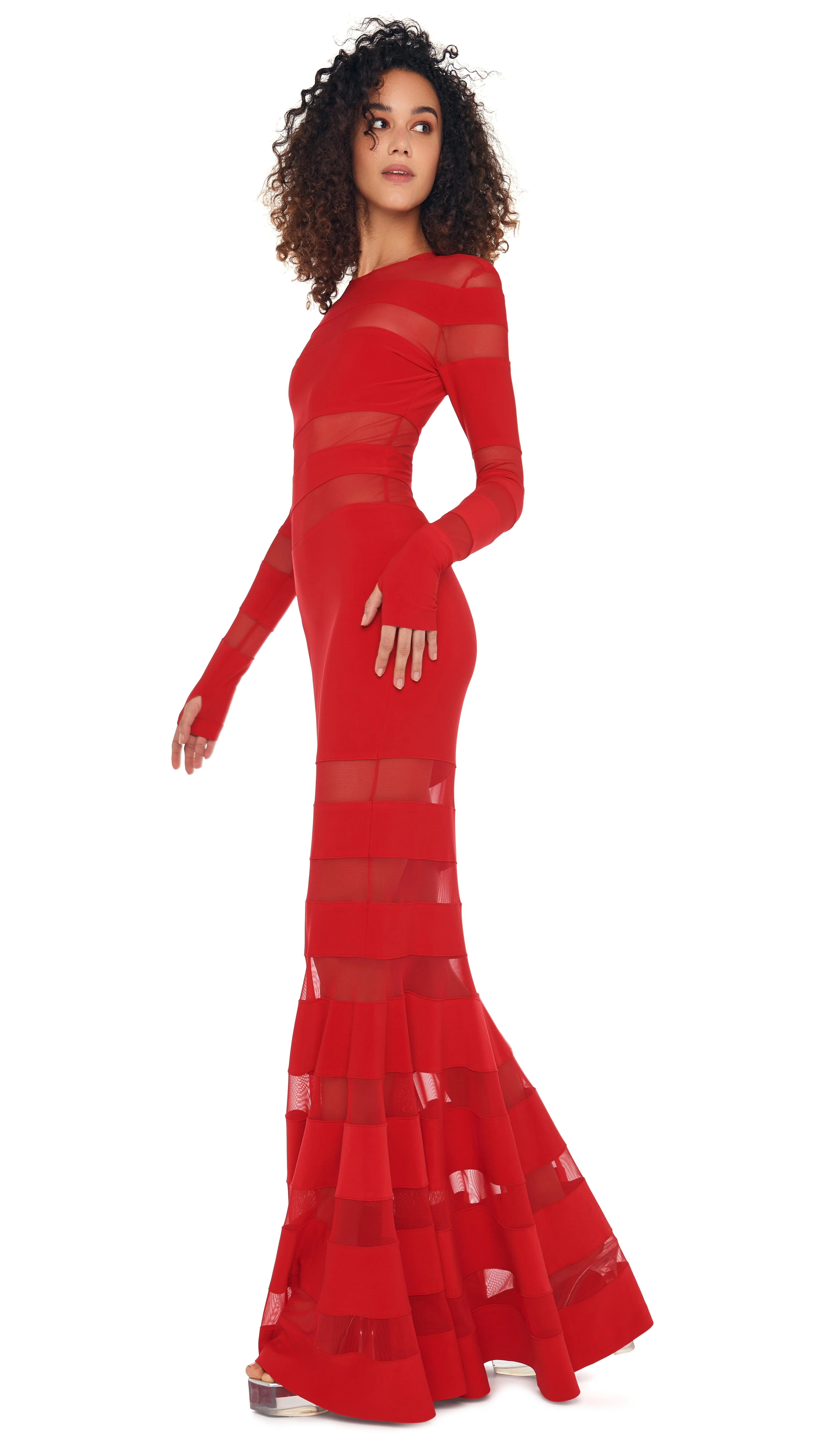SPLICED DRESS FISHTAIL GOWN - Image 6