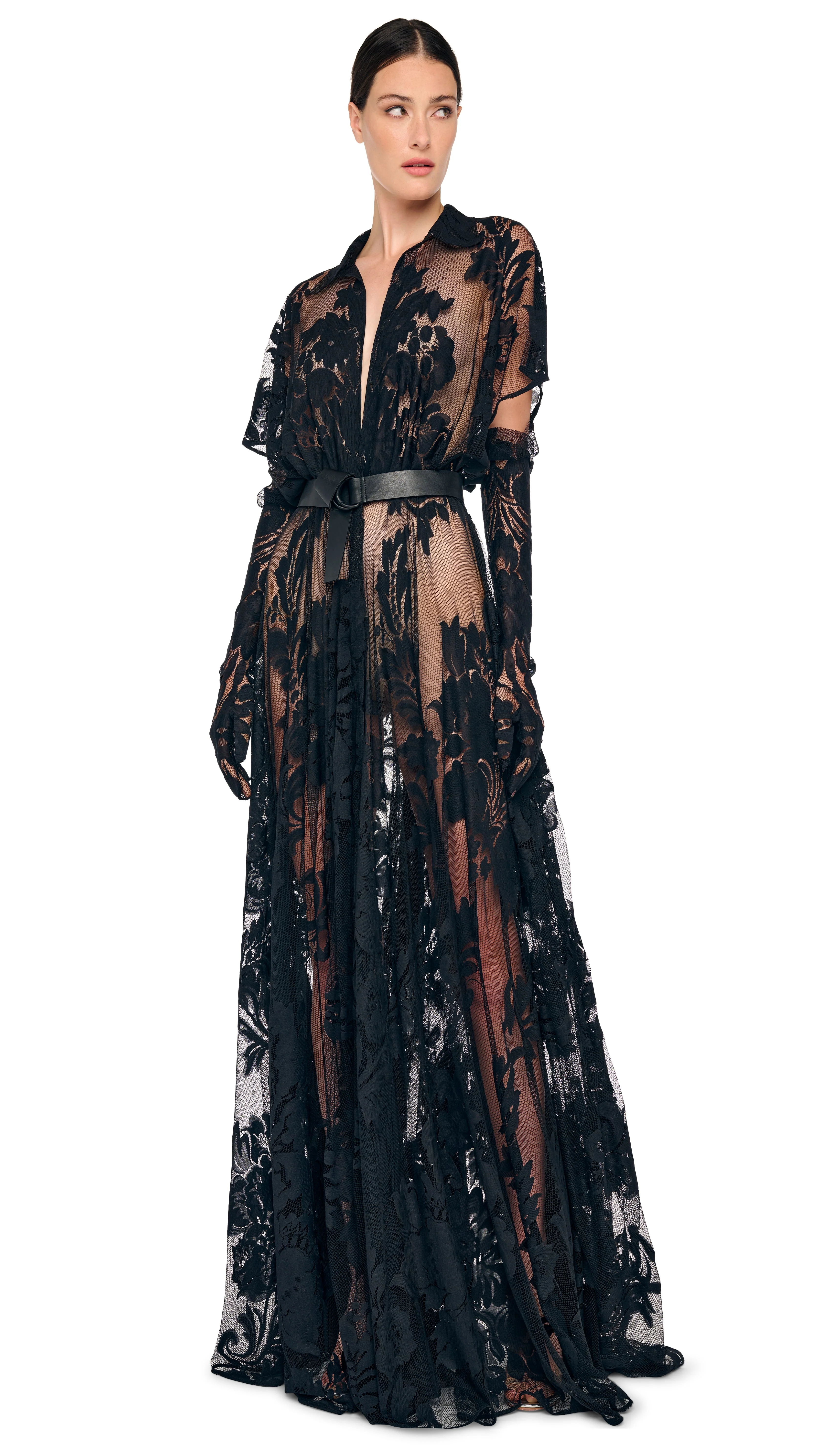 SUPER OS BF NK SHIRT FLARED GOWN