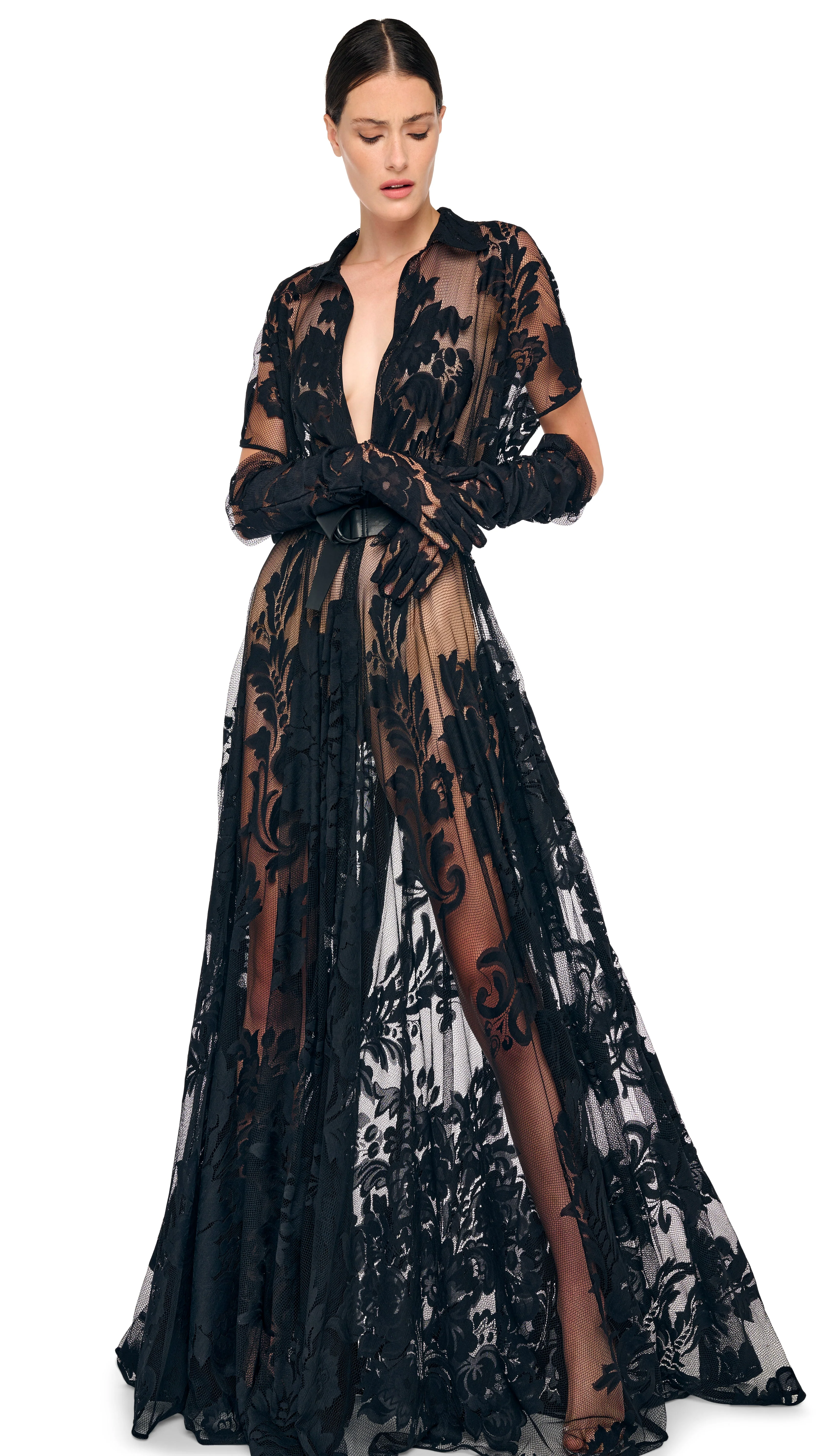 SUPER OS BF NK SHIRT FLARED GOWN - Image 4