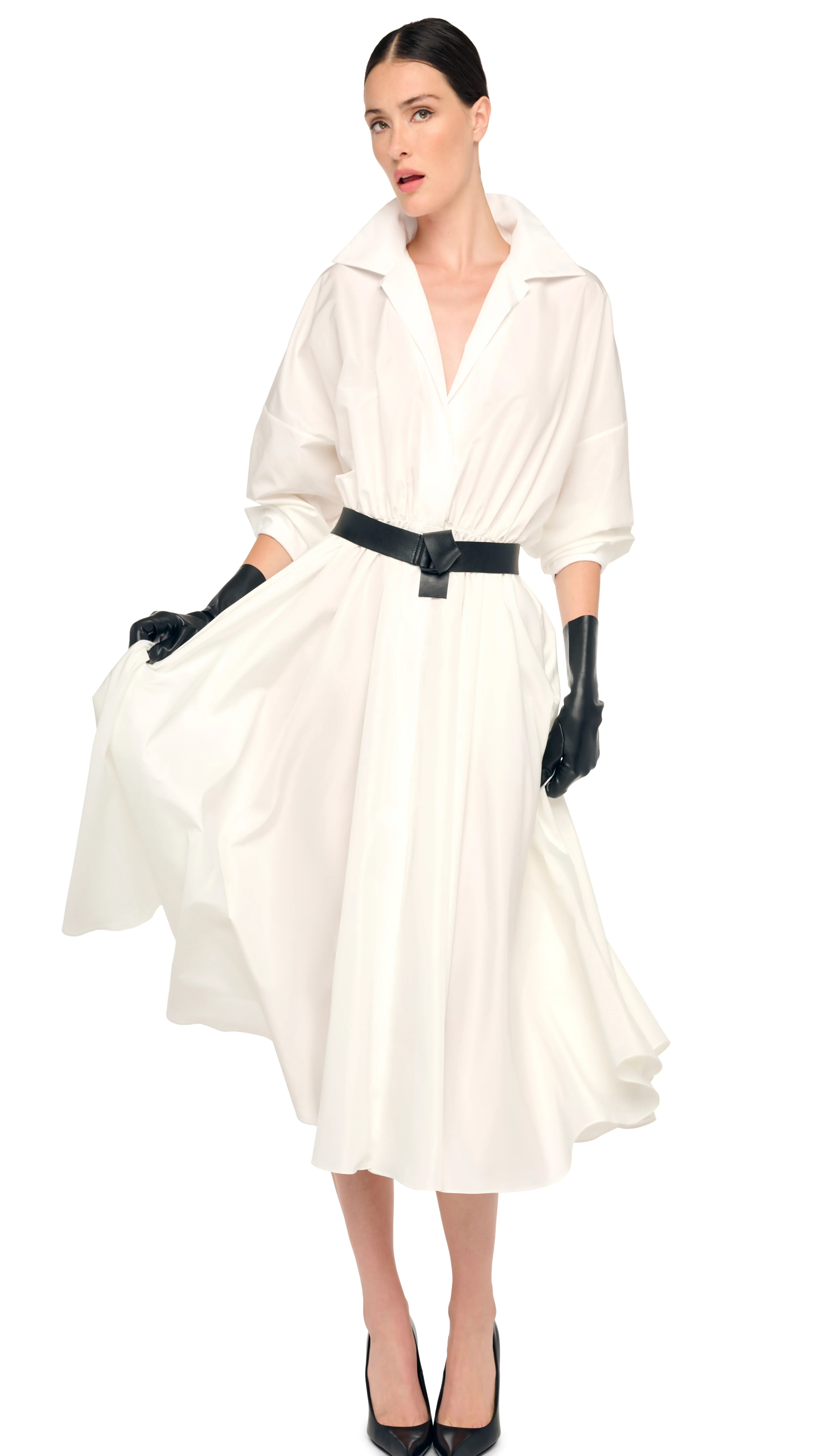 SUPER OVERSIZED BF NK SHIRT FLARED DRESS - Image 4