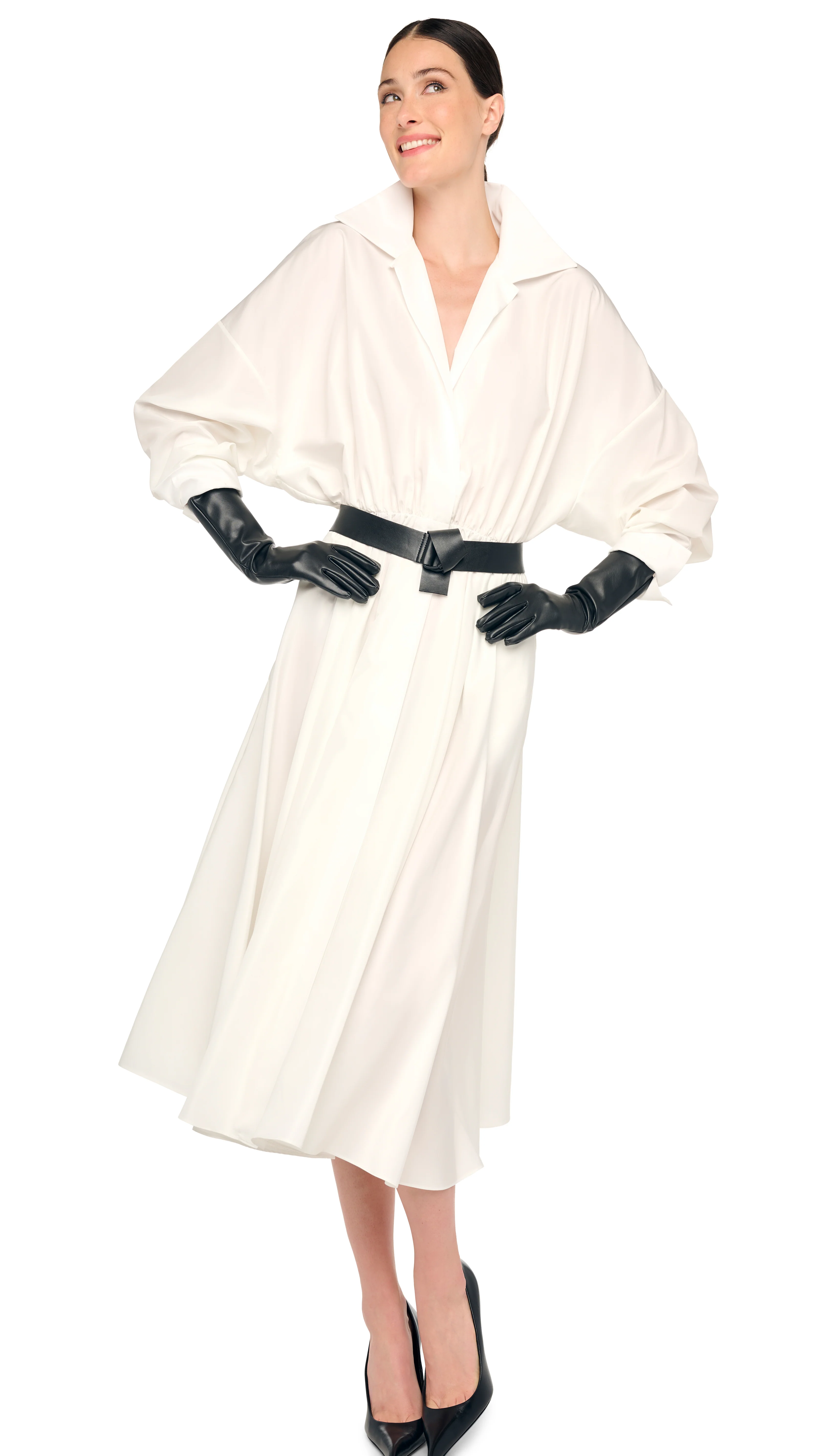 SUPER OVERSIZED BF NK SHIRT FLARED DRESS - Image 6
