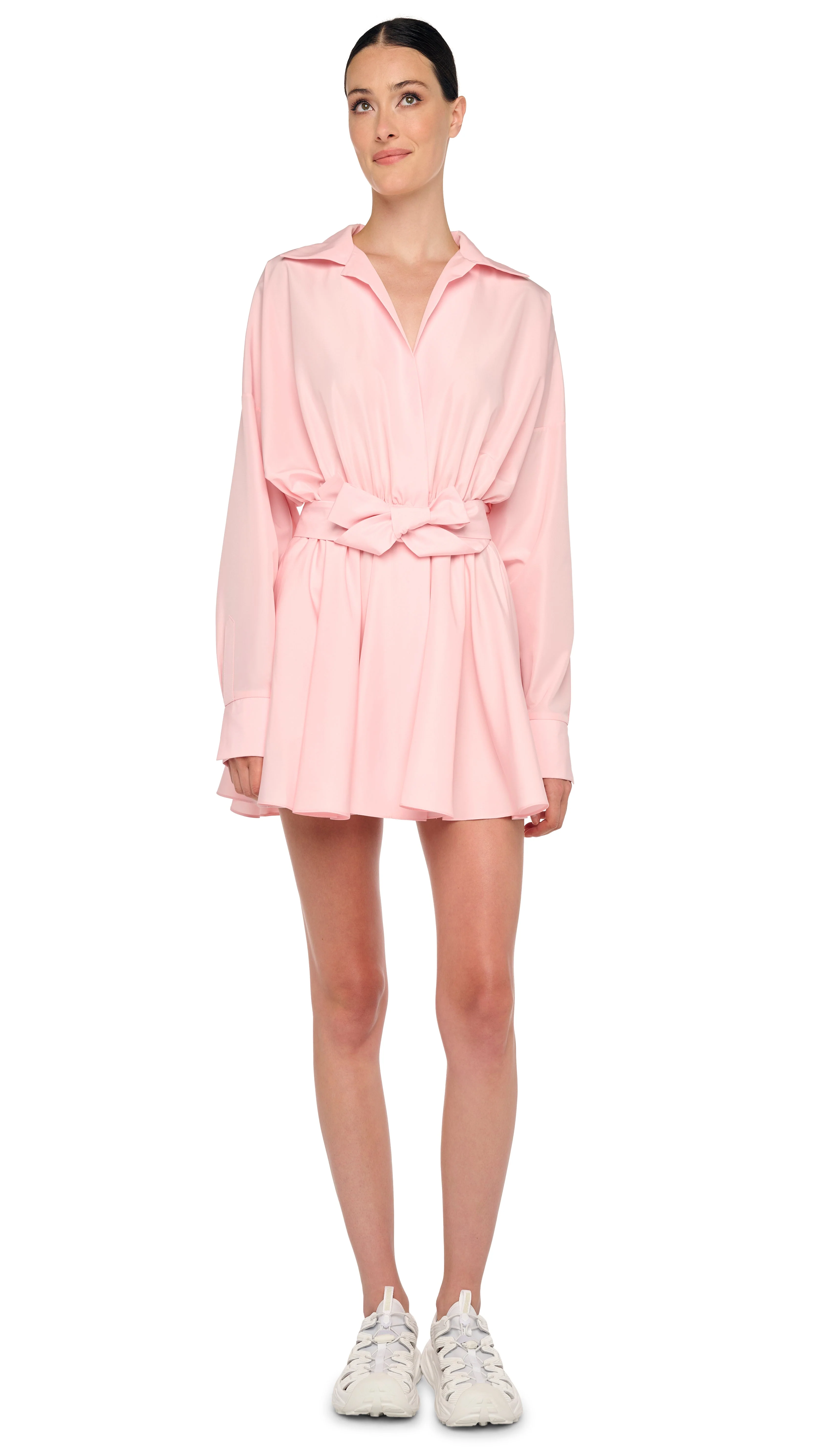 SUPER OVERSIZED BF NK SHIRT FLARED MINI DRESS