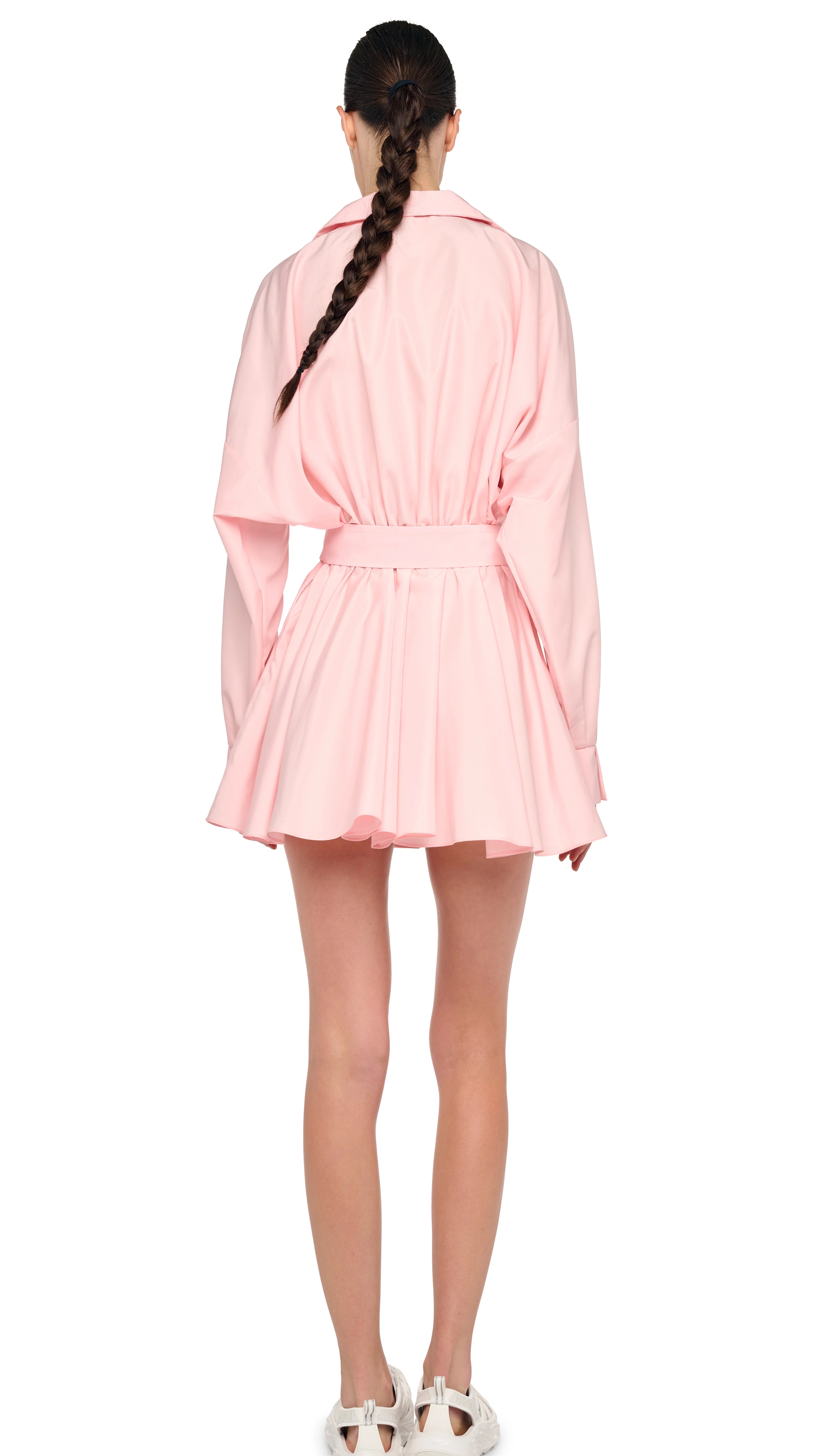 SUPER OVERSIZED BF NK SHIRT FLARED MINI DRESS - Image 3