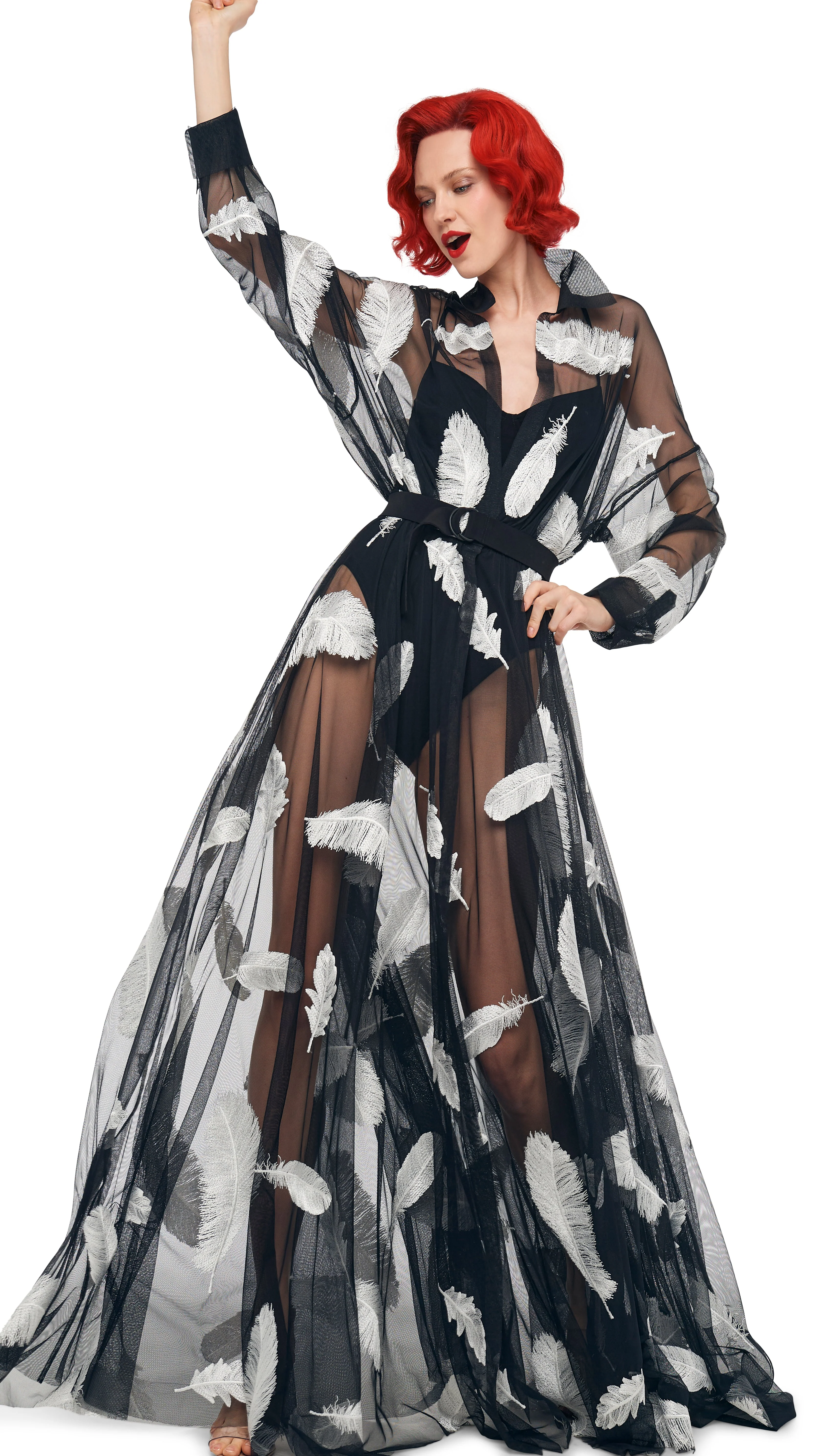 SUPER OS BF NK SHIRT FLARED GOWN - Image 11