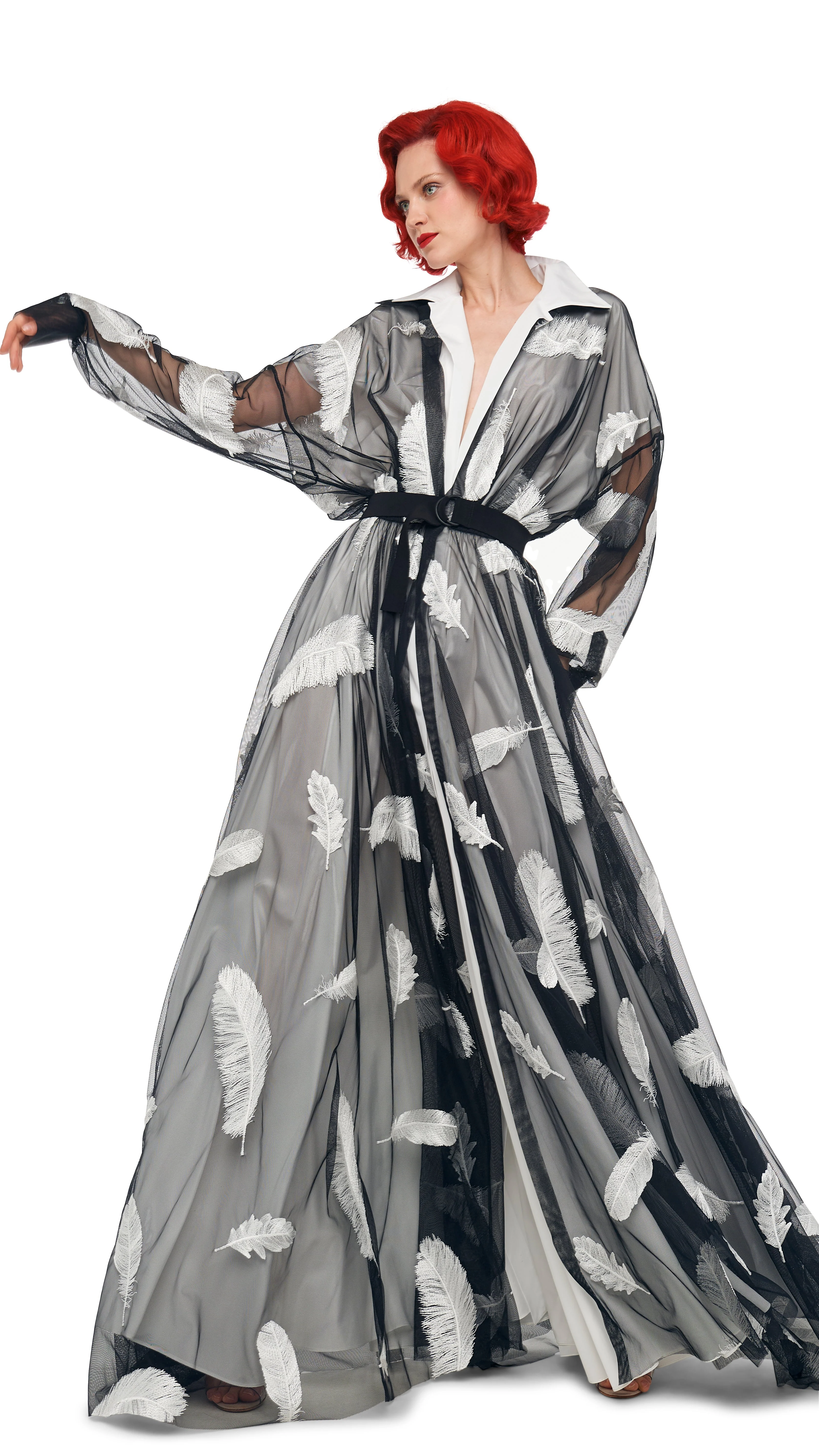 SUPER OS BF NK SHIRT FLARED GOWN - Image 5