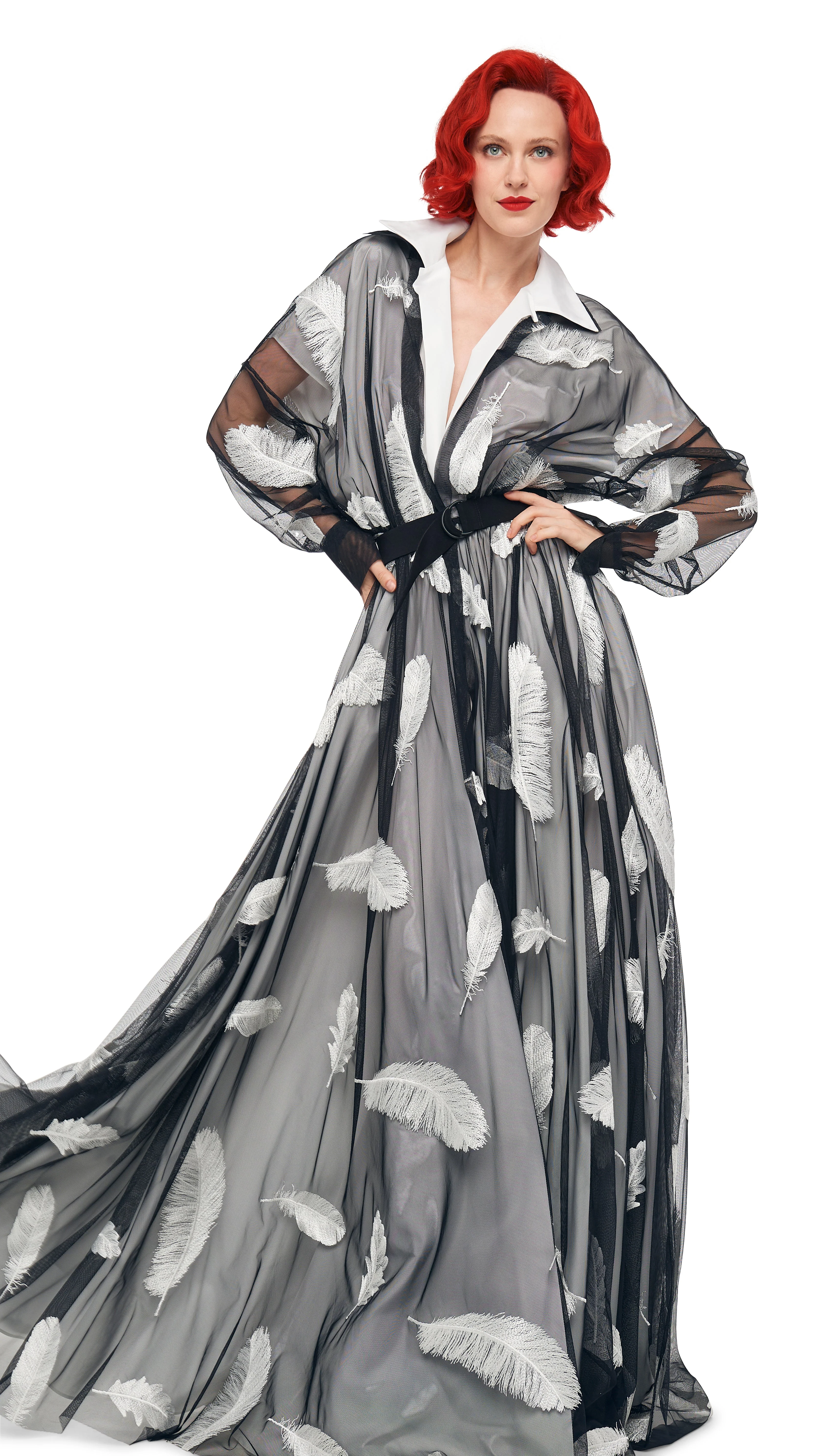SUPER OS BF NK SHIRT FLARED GOWN - Image 6